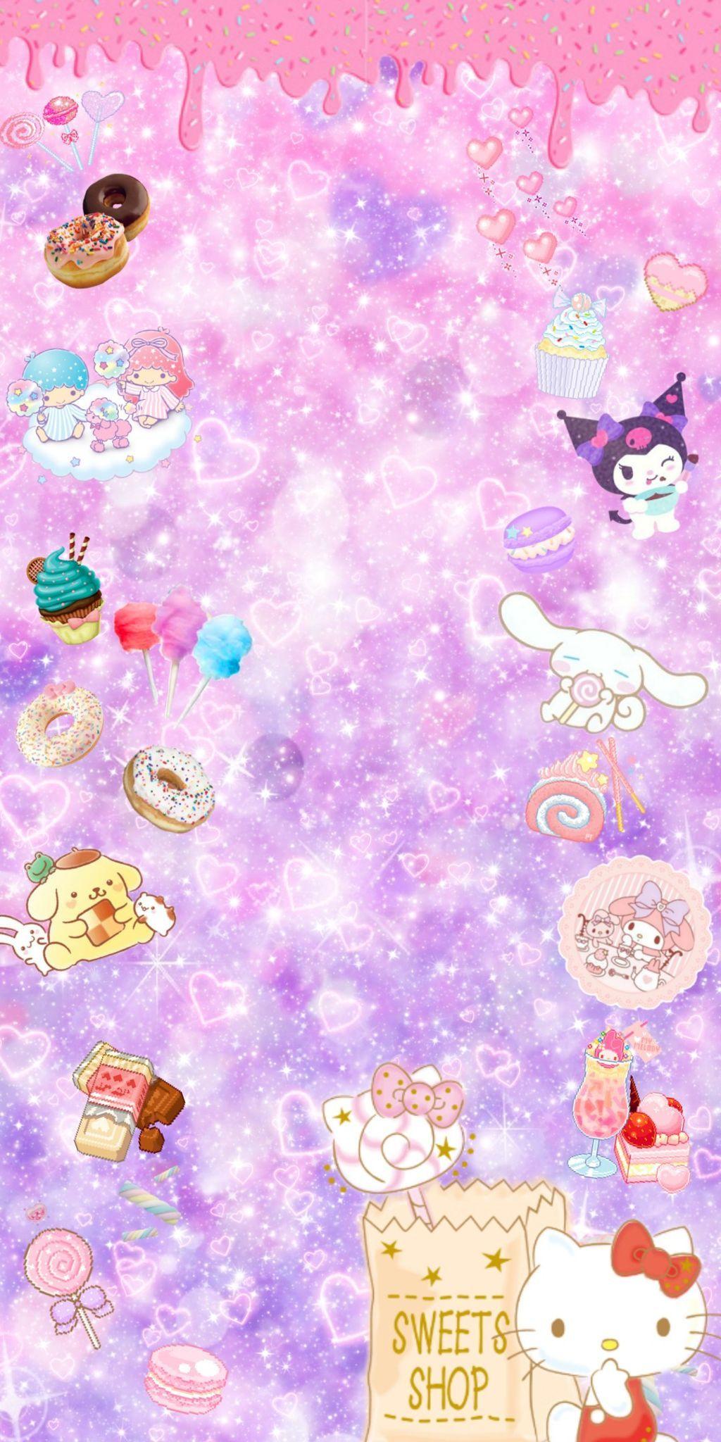 1024x2048 kawaii sanrio sweets hellokitty pompompurin mymelody