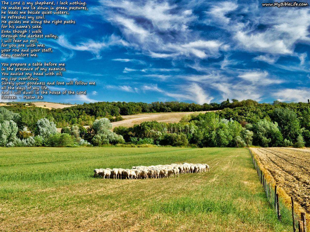 1024x768 Psalm 23 Wallpaper
