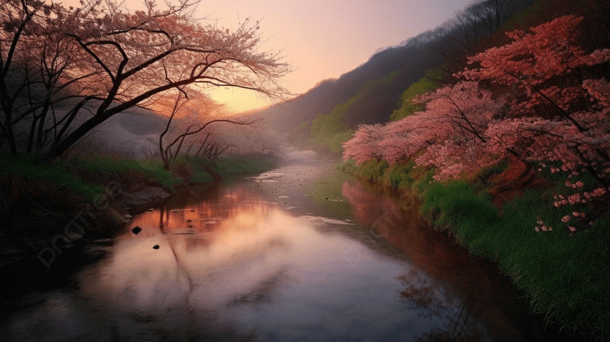 1200x673 Japanese Cherry Blossoms Background