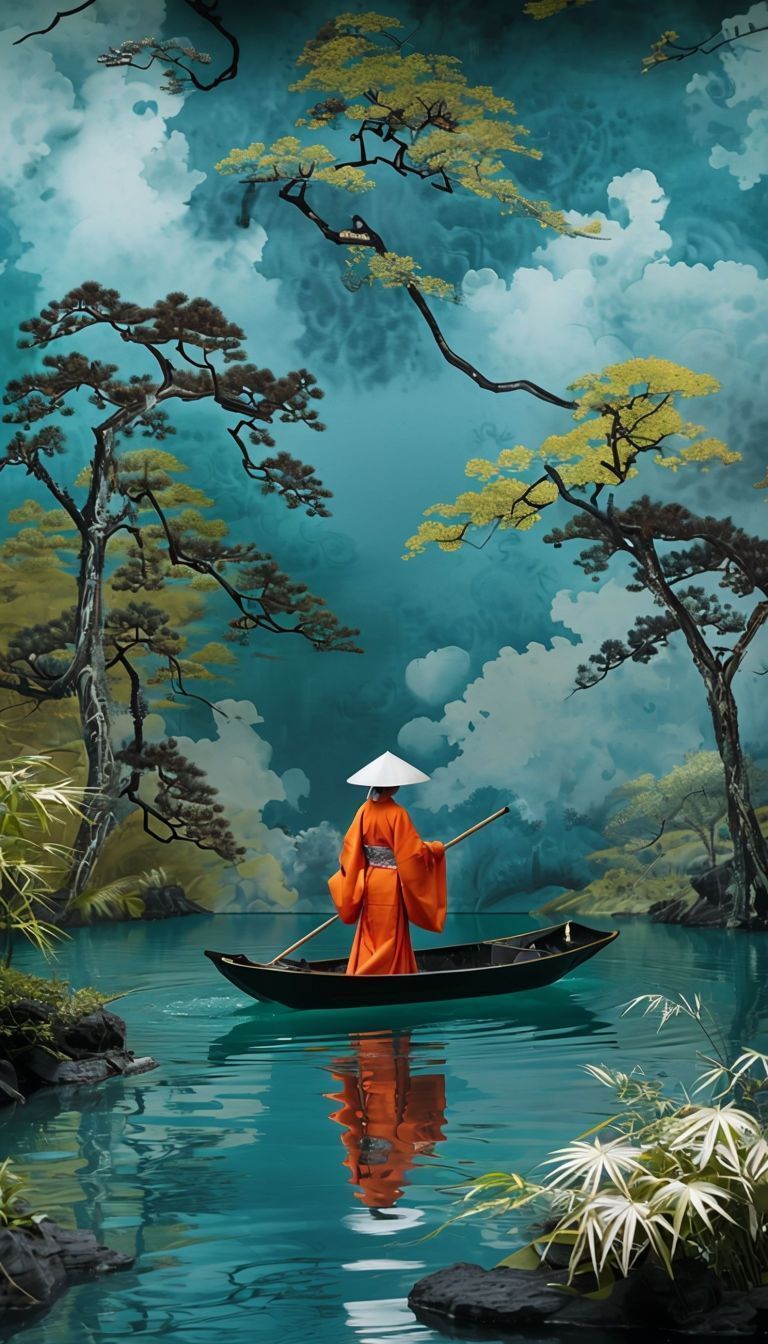 768x1344 Free and customizeable a old japanese