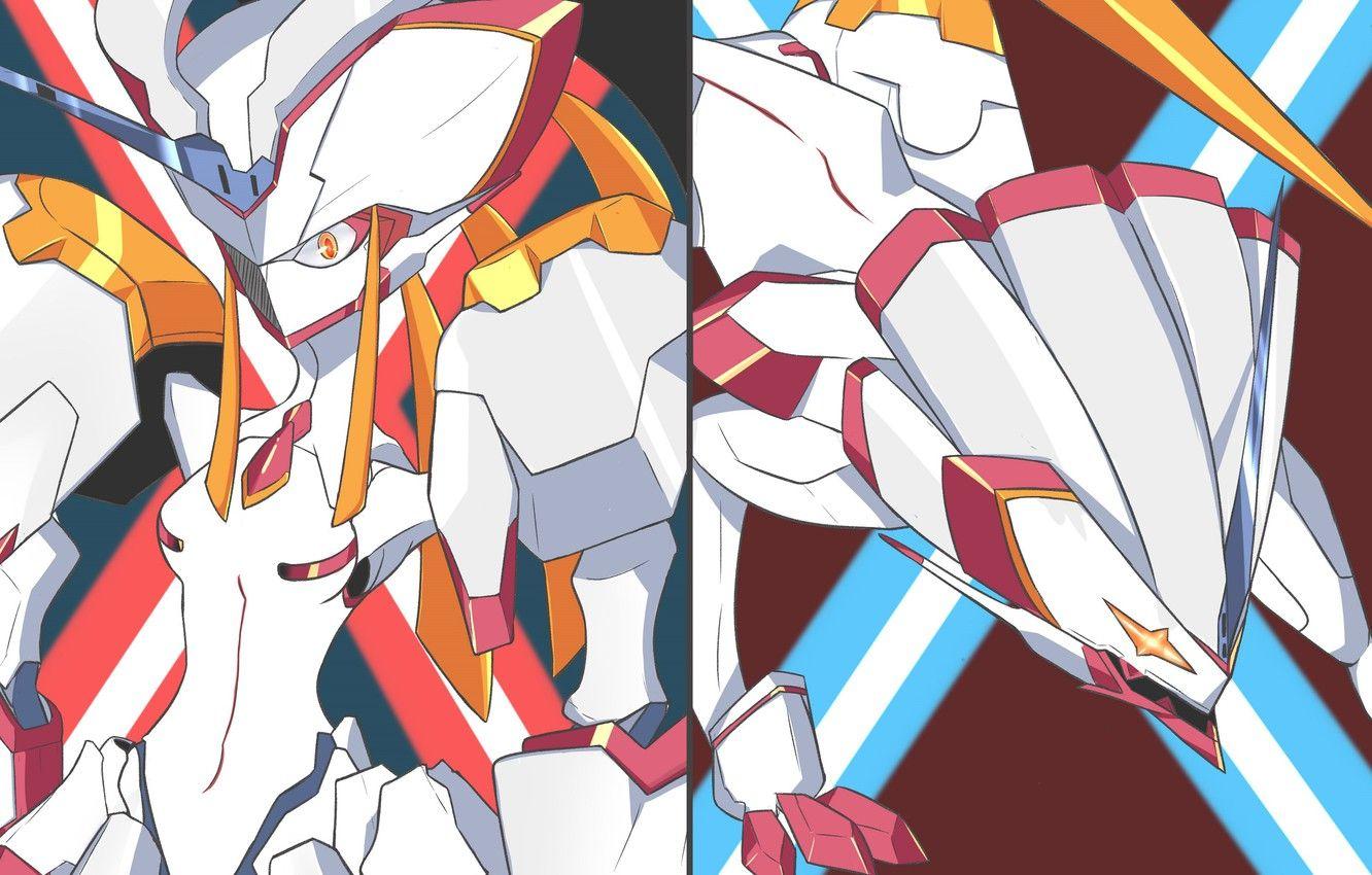 1332x850 Wallpaper collage, anime, Strelitzia, Darling In The Frankxx, Cute in France, Franks, Strelitzia image for desktop, section сёнэн