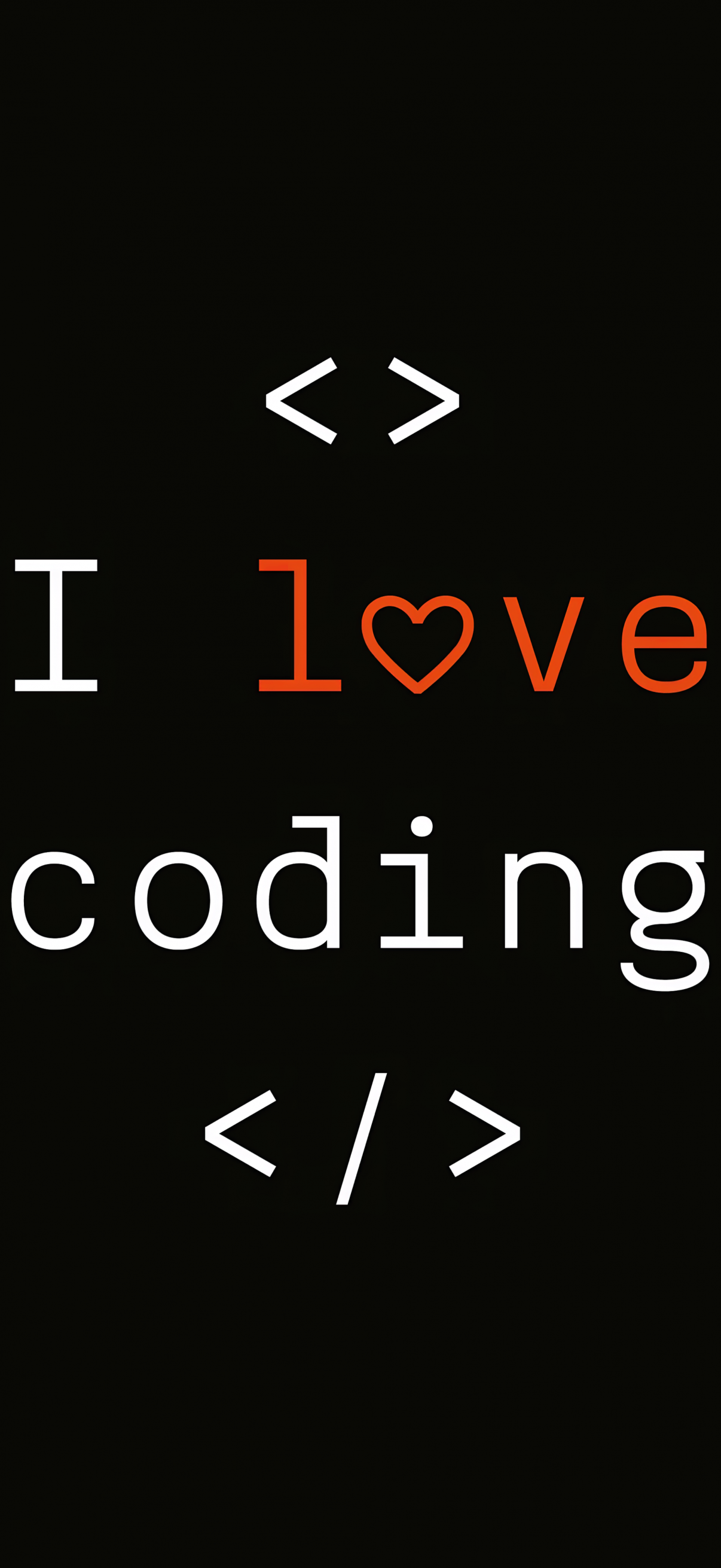 1206x2622 I Love Coding 8K Wallpaper