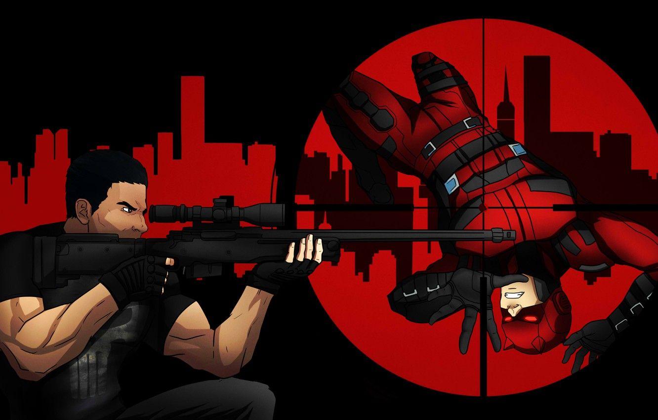 1332x850 Wallpaper the Punisher, Daredevil, daredevil, Marvel Comics, punisher, Matt Murdock, Frank Castle image for desktop, section фантастика