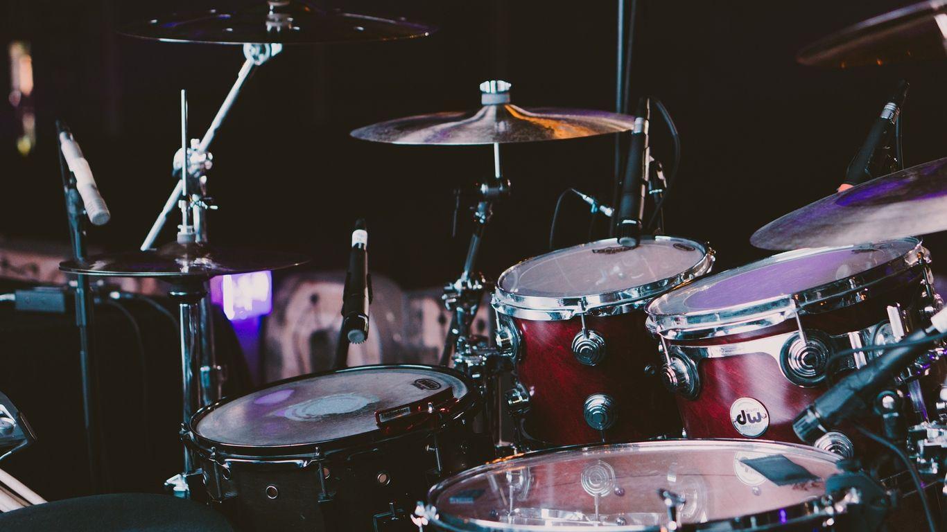 1366x768 Download wallpaper 1366x768 drum, drum set, drum kit