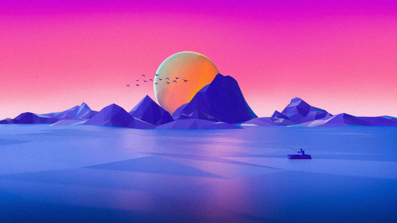 1366x768 Pink Sky 1366x768 Minimalist Wallpaper