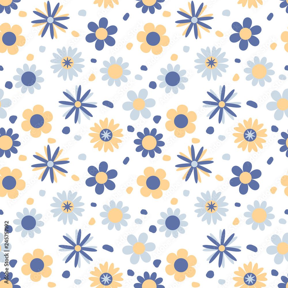 1000x1000 flowers. Floral seamless pattern