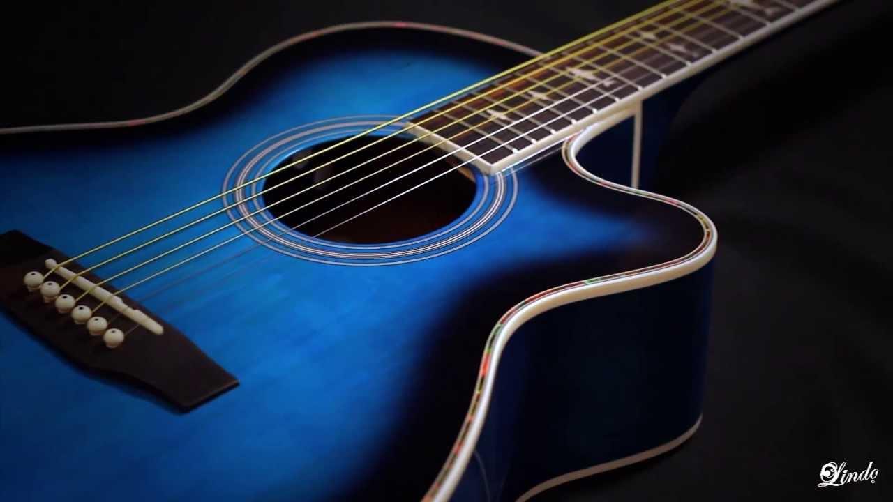 1280x720 Blue And Black Acoustic Guitar 41 Free Wallpaper