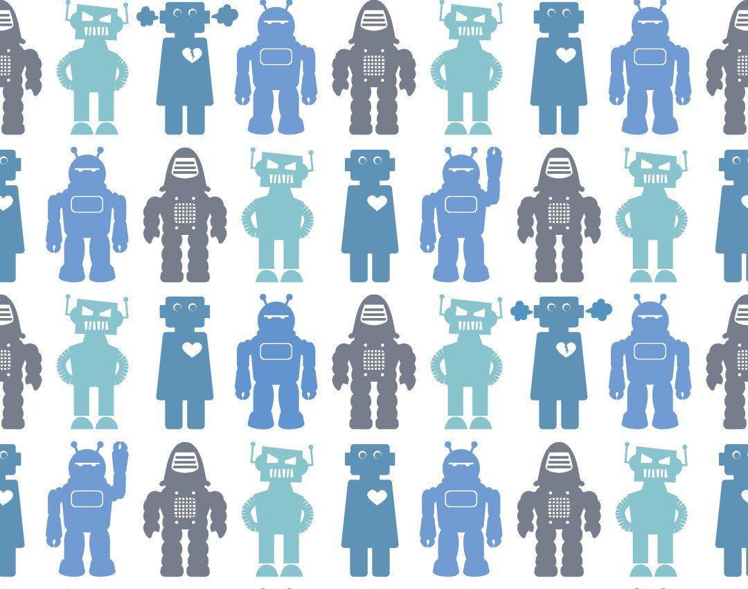 1080x850 Robots Wallpaper in Sky design