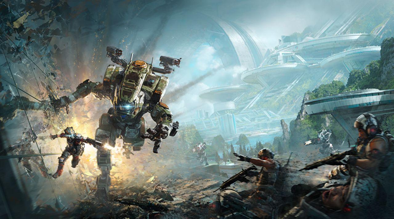 1280x713 Desktop Wallpaper Titanfall 2 robots Warriors Fantasy vdeo game