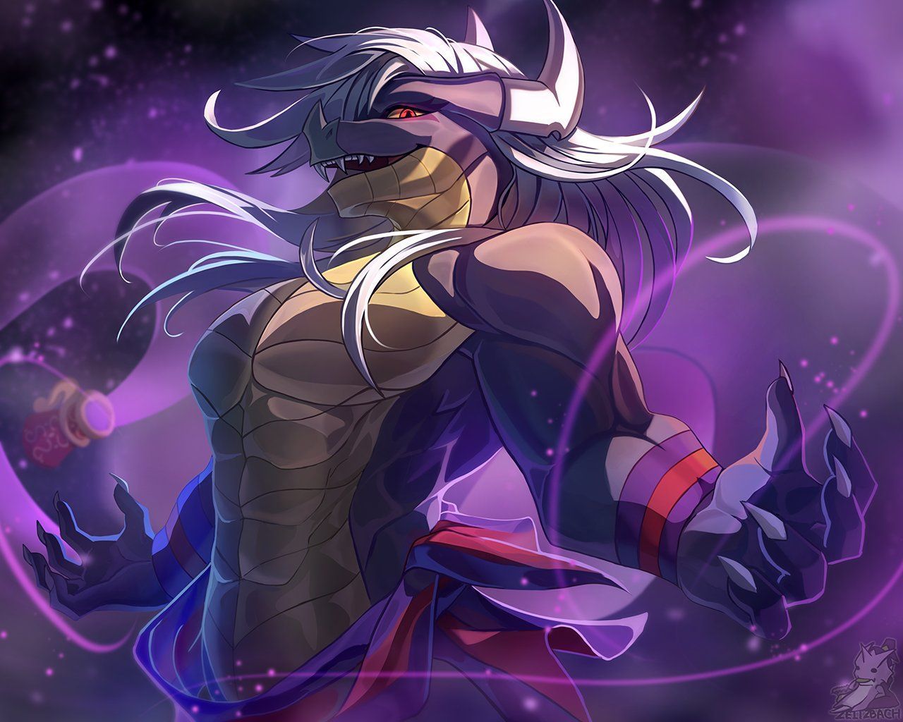 1280x1024 Sen in his dragon genie form. Senie. Ha