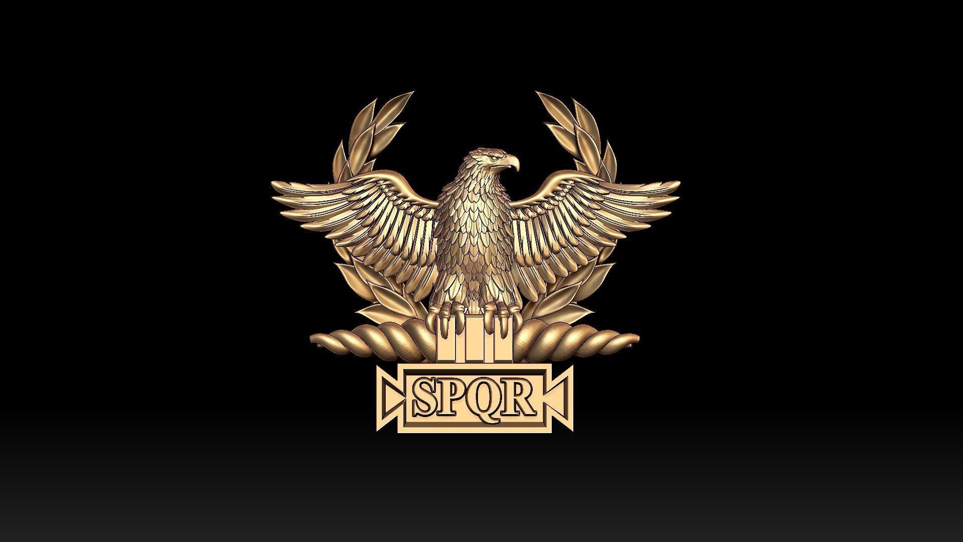 1920x1080 EMBLEM Roman Empire SPQR 3D Model