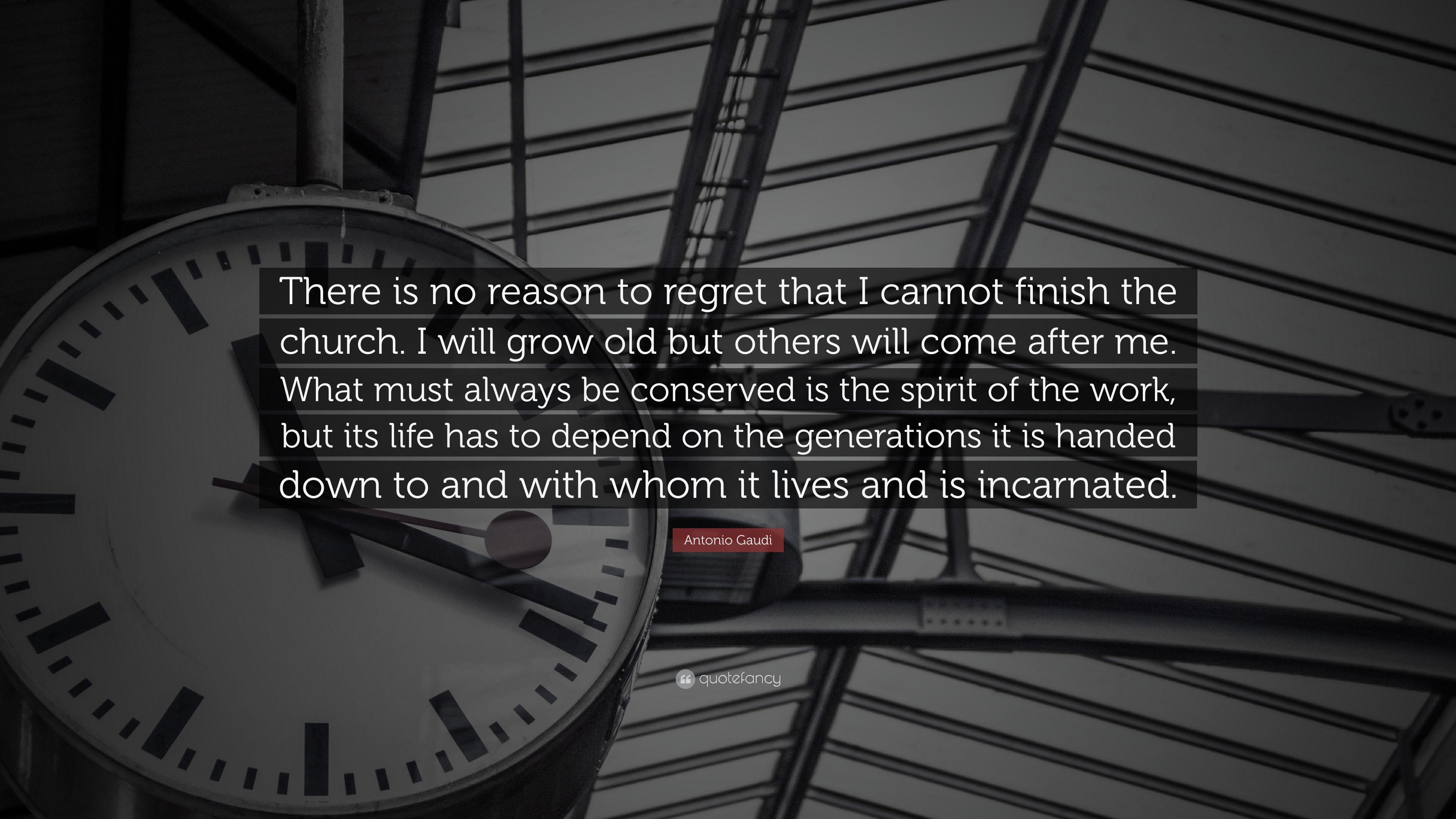 3840x2160 Antonio Gaudi Quote: “There is no reason to regret that I