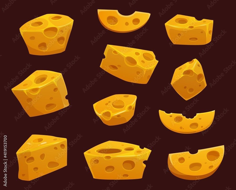1000x806 Cheese with holes cartoon vector