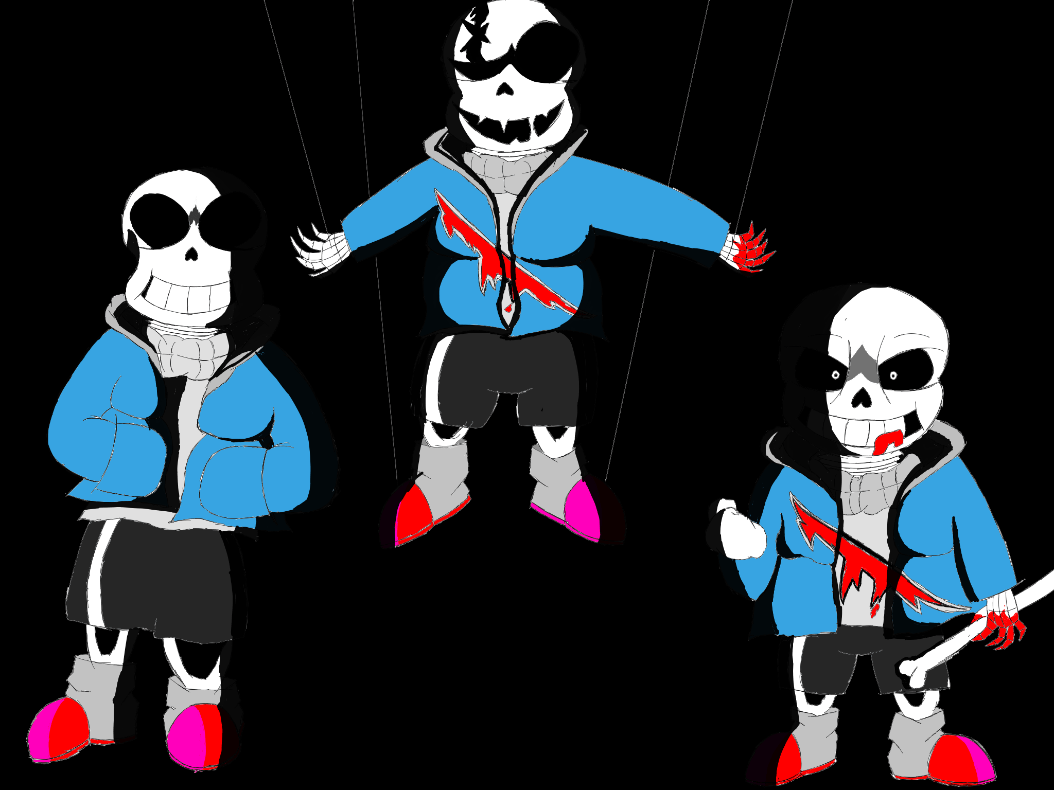 2048x1536 Undertale last breath sans phrase 1 to 3 unknown ART street