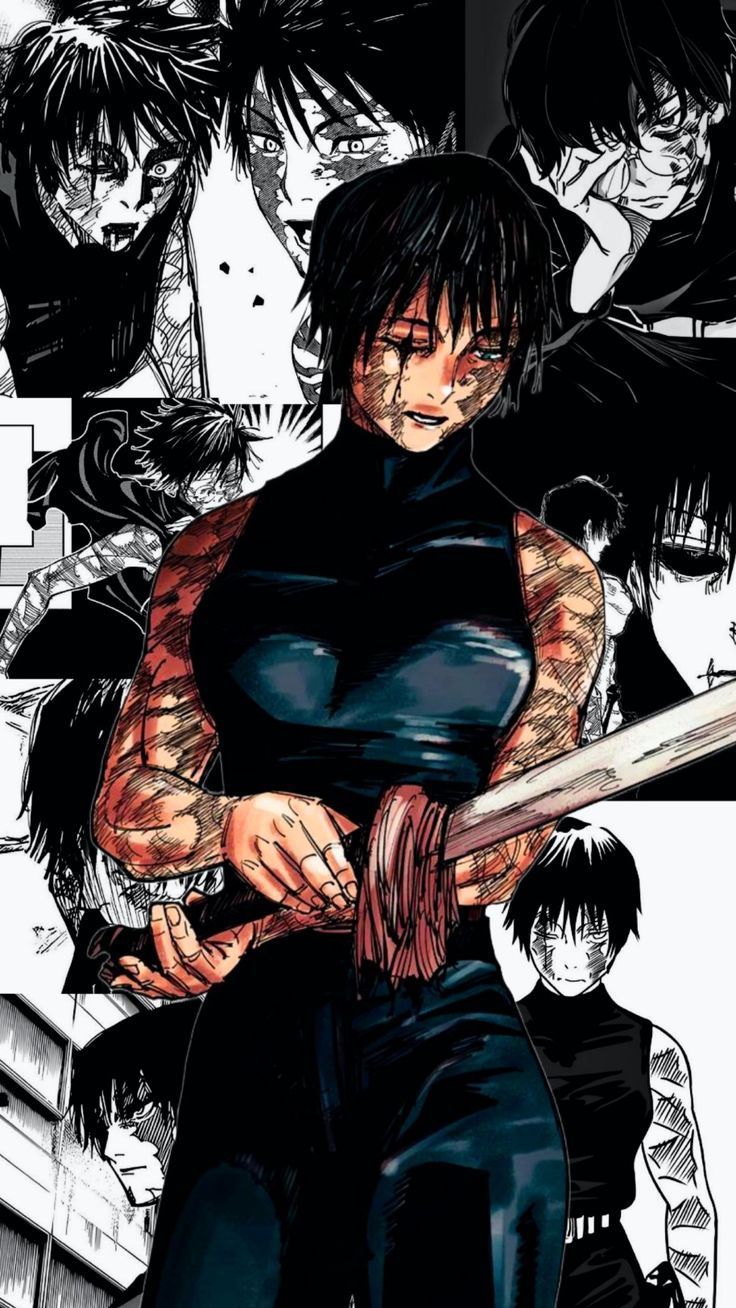 736x1308 maki zenin: phone wallpaper