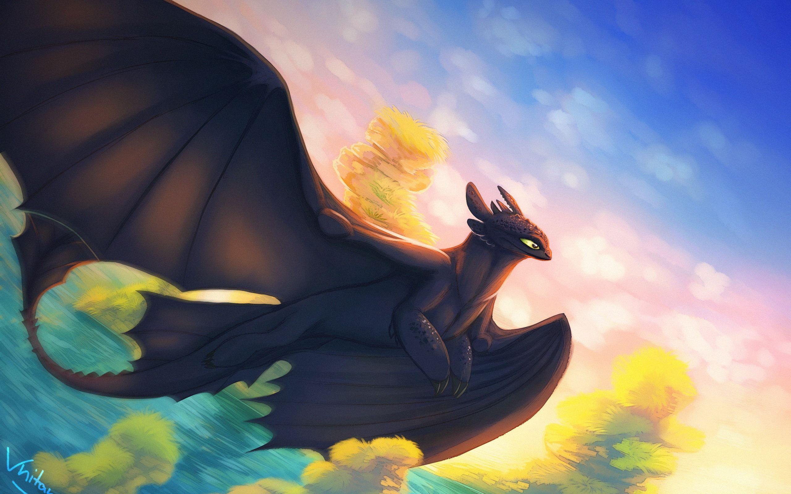 2560x1600 Art, How to Train Your Dragon, The Hidden World Wallpaper
