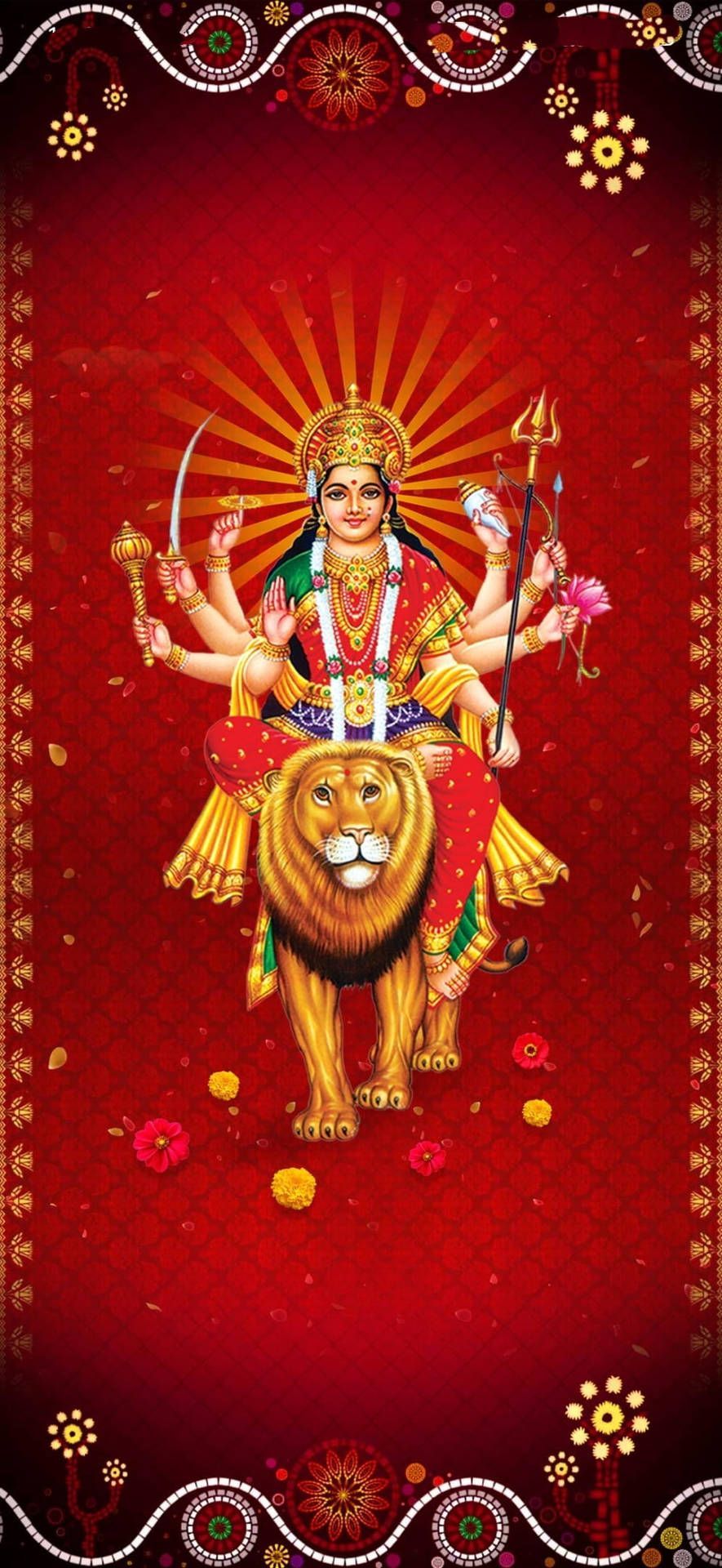 885x1920 Durga Devi Wallpaper