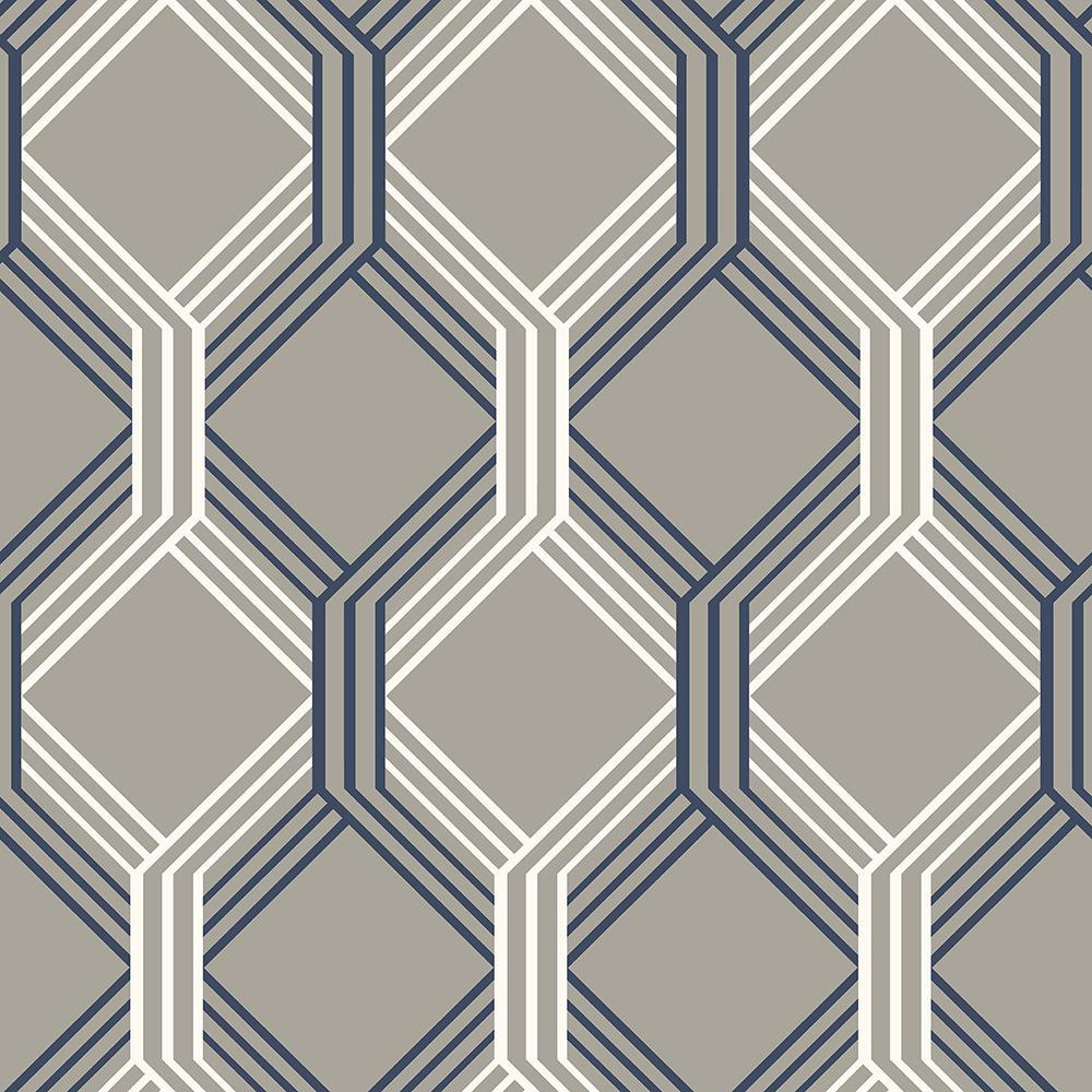 1000x1000 A Street Linkage Brown Trellis Wallpaper 2697 78052 Home Depot