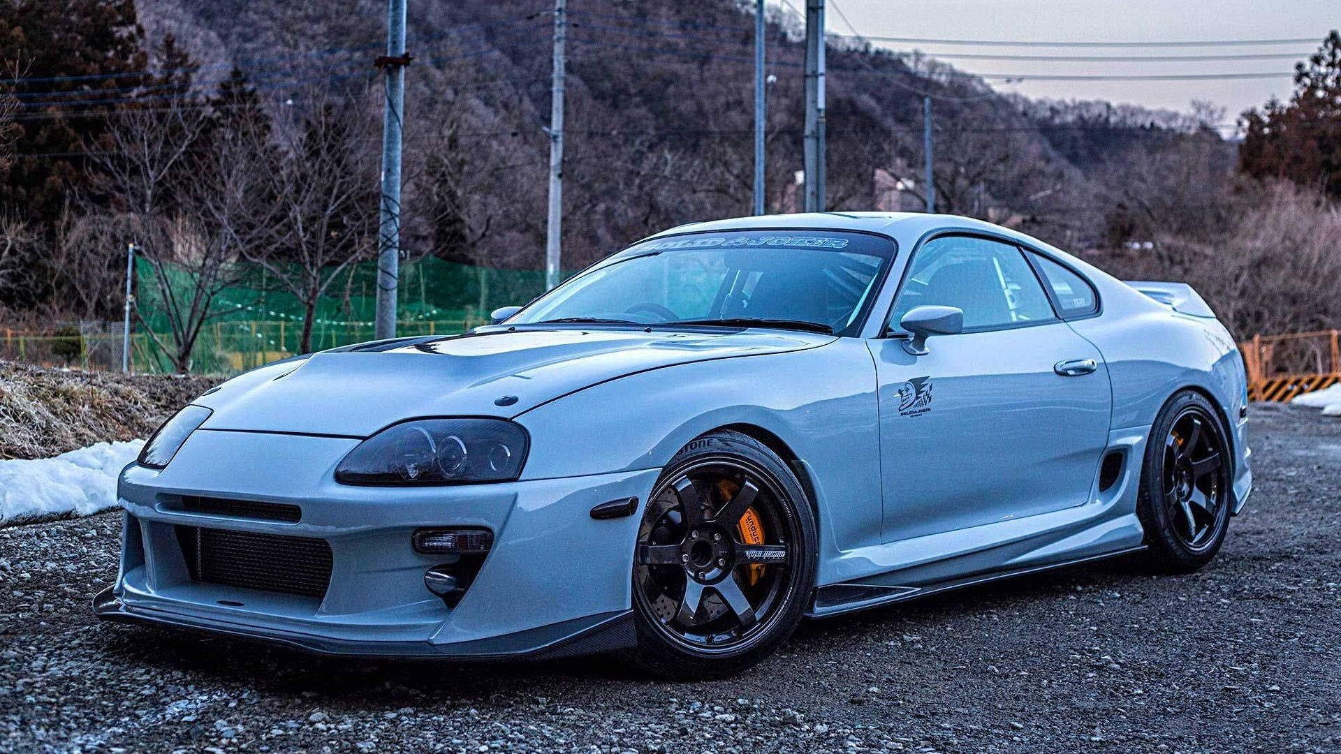 1920x1080 Light Blue Toyota Supra Wallpaper