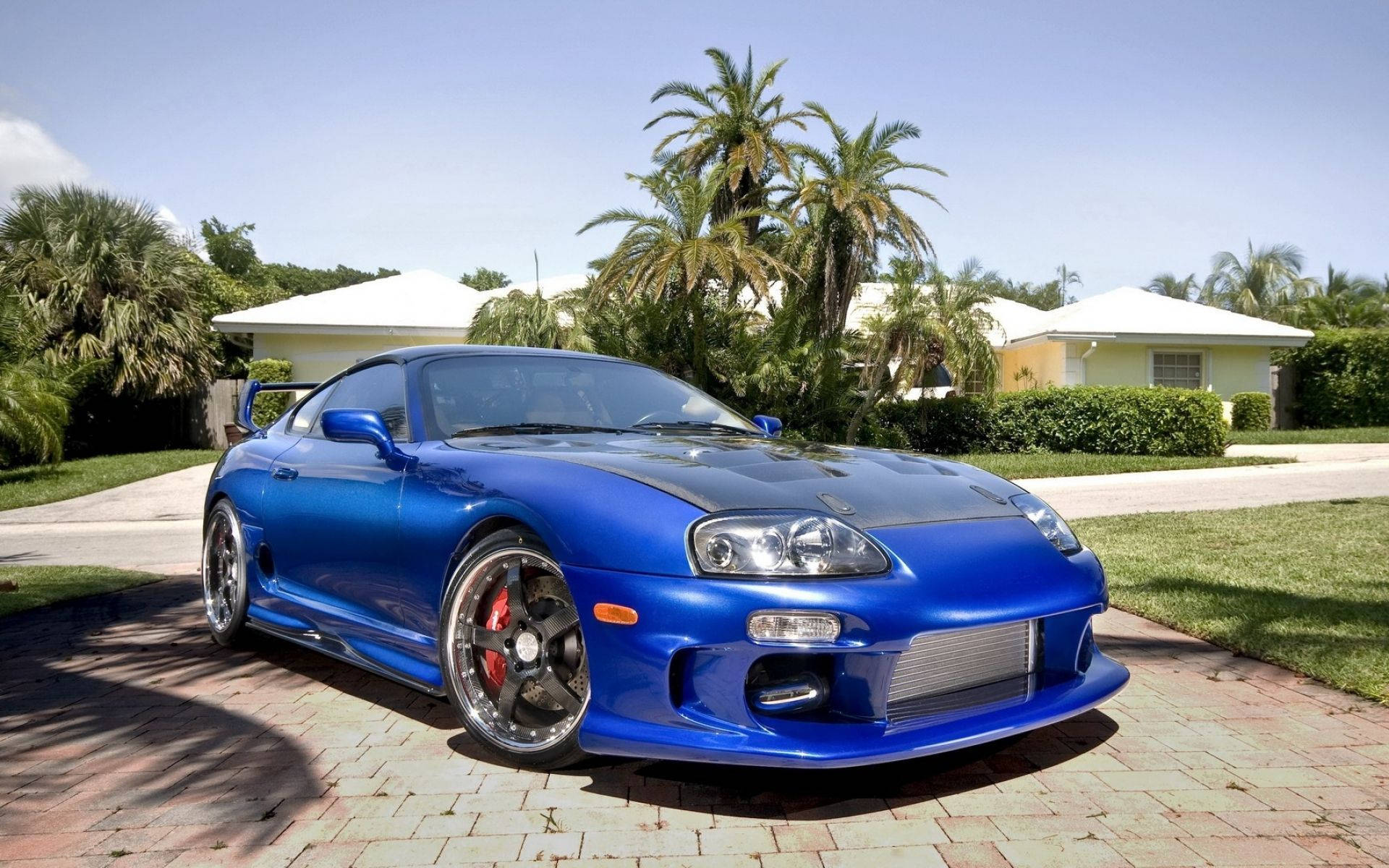 1920x1200 Radiant Blue Toyota Supra Wallpaper
