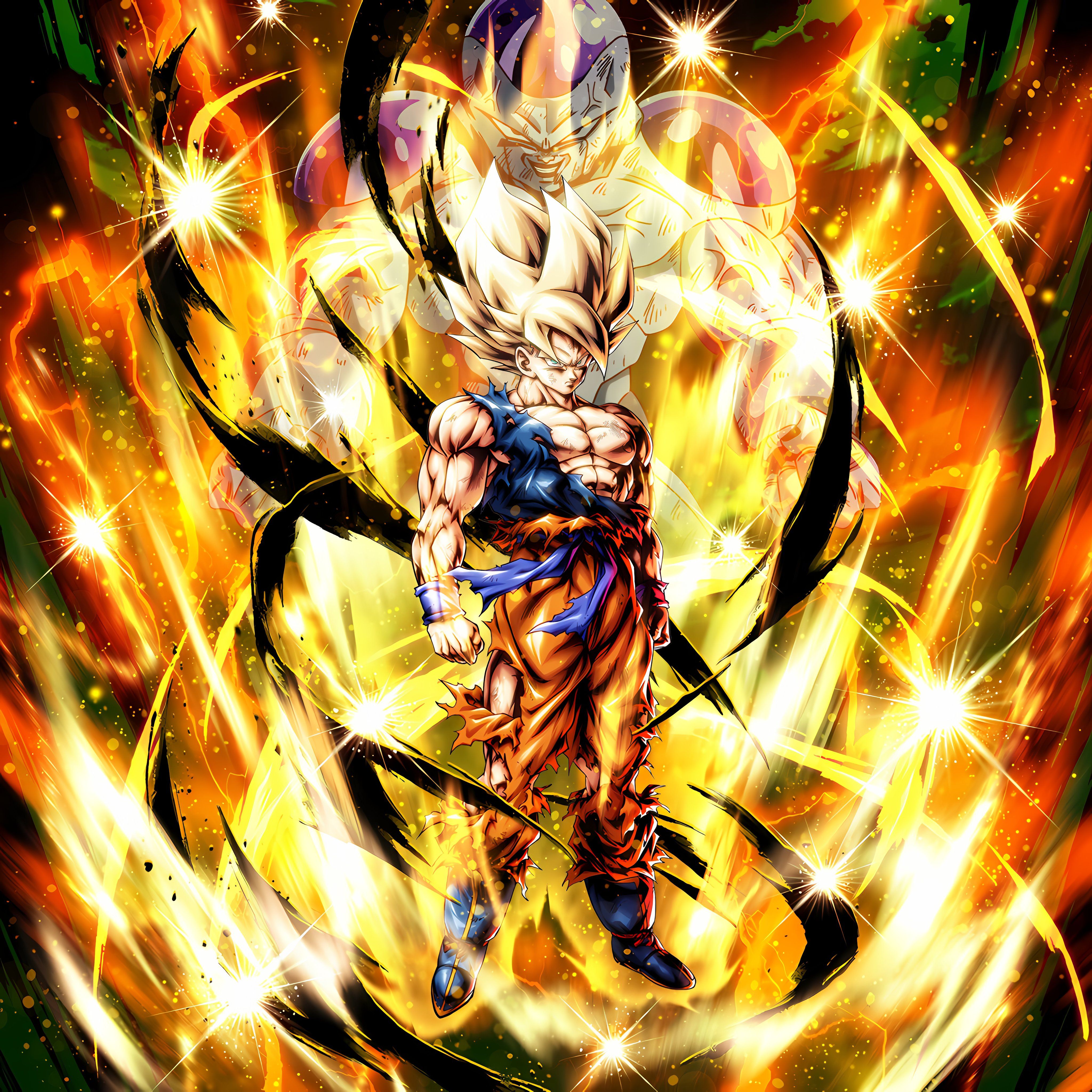 4096x4096 Super Saiyan Goku 4K Art