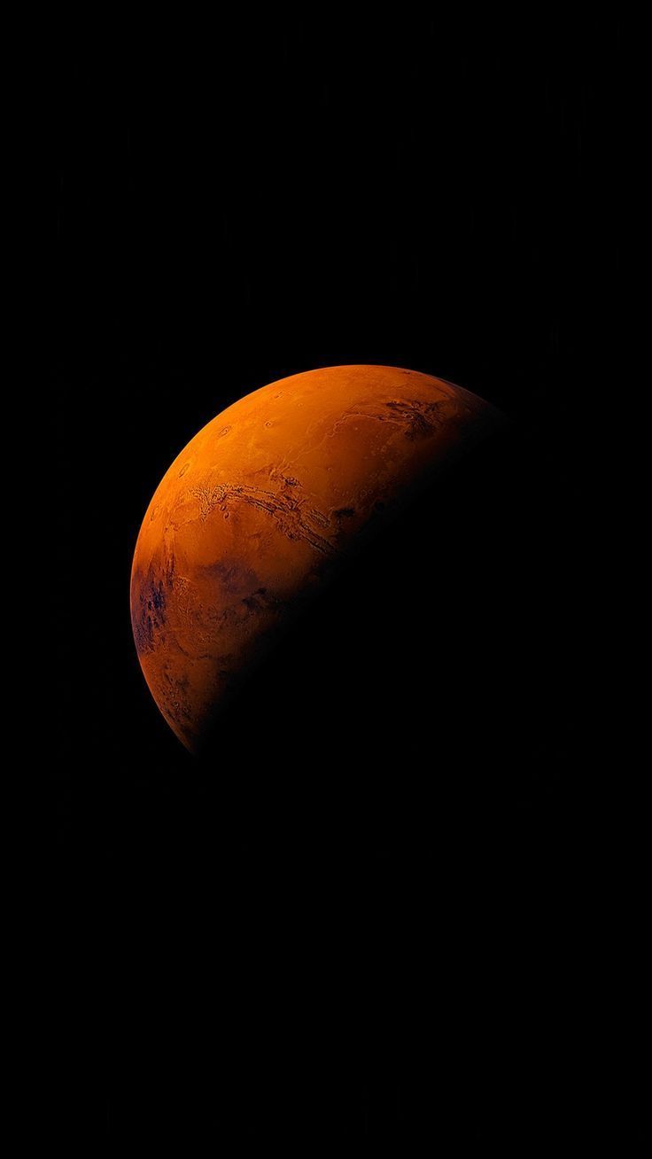 736x1308 Mars Planet Apple Dark Space Orange