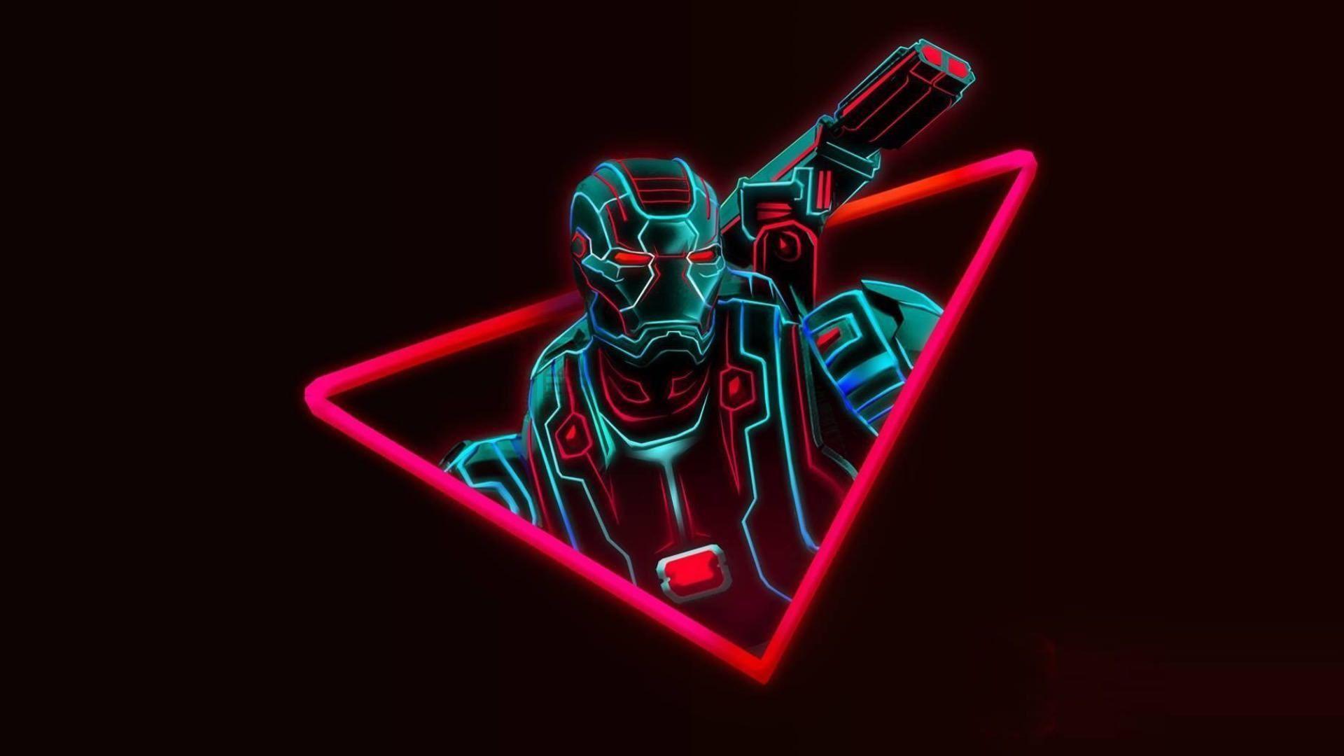 1920x1080 Avengers Neon Wallpaper