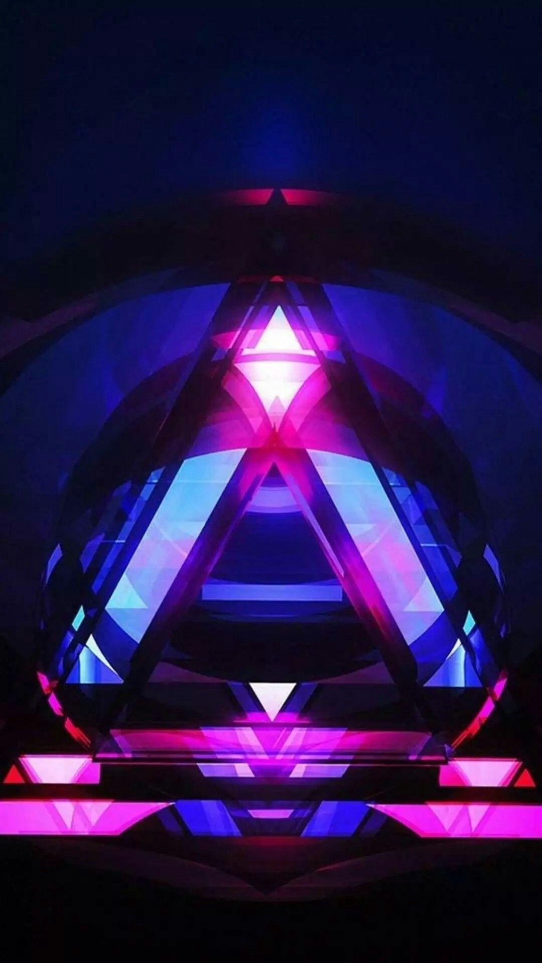 1080x1920 Neon Geometric Wallpaper