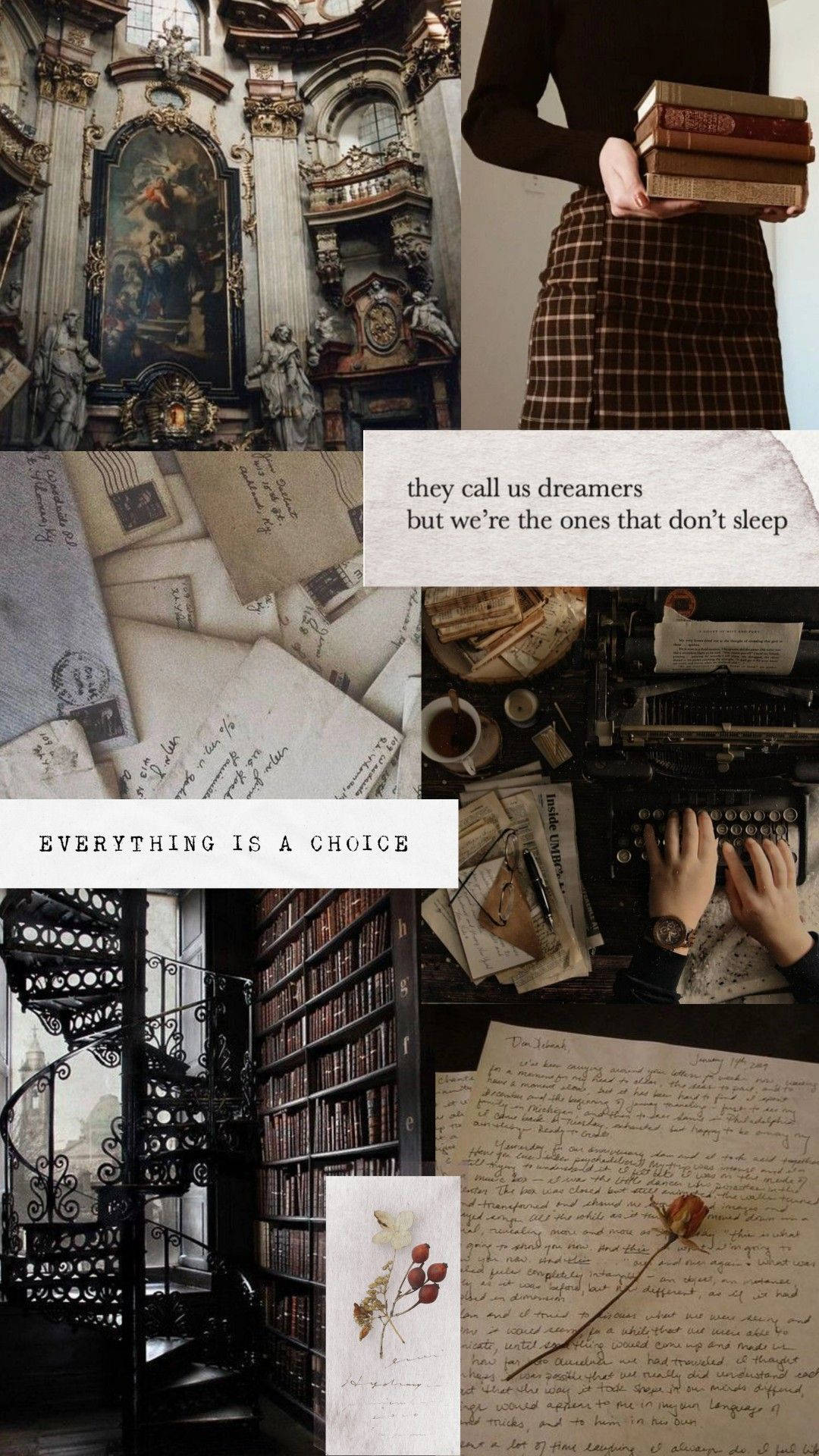 1080x1920 Download Dark Academia Quotes Wallpaper