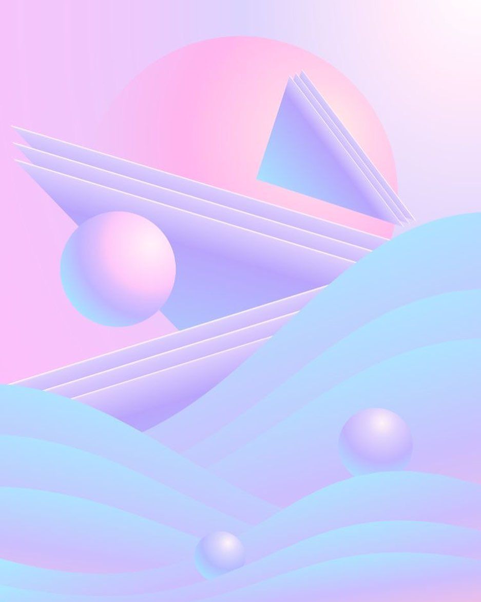 937x1171 Pastel Vaporwave Wallpaper