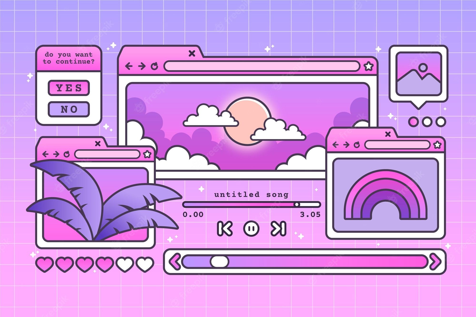 2000x1333 Pastel Vaporwave Wallpaper