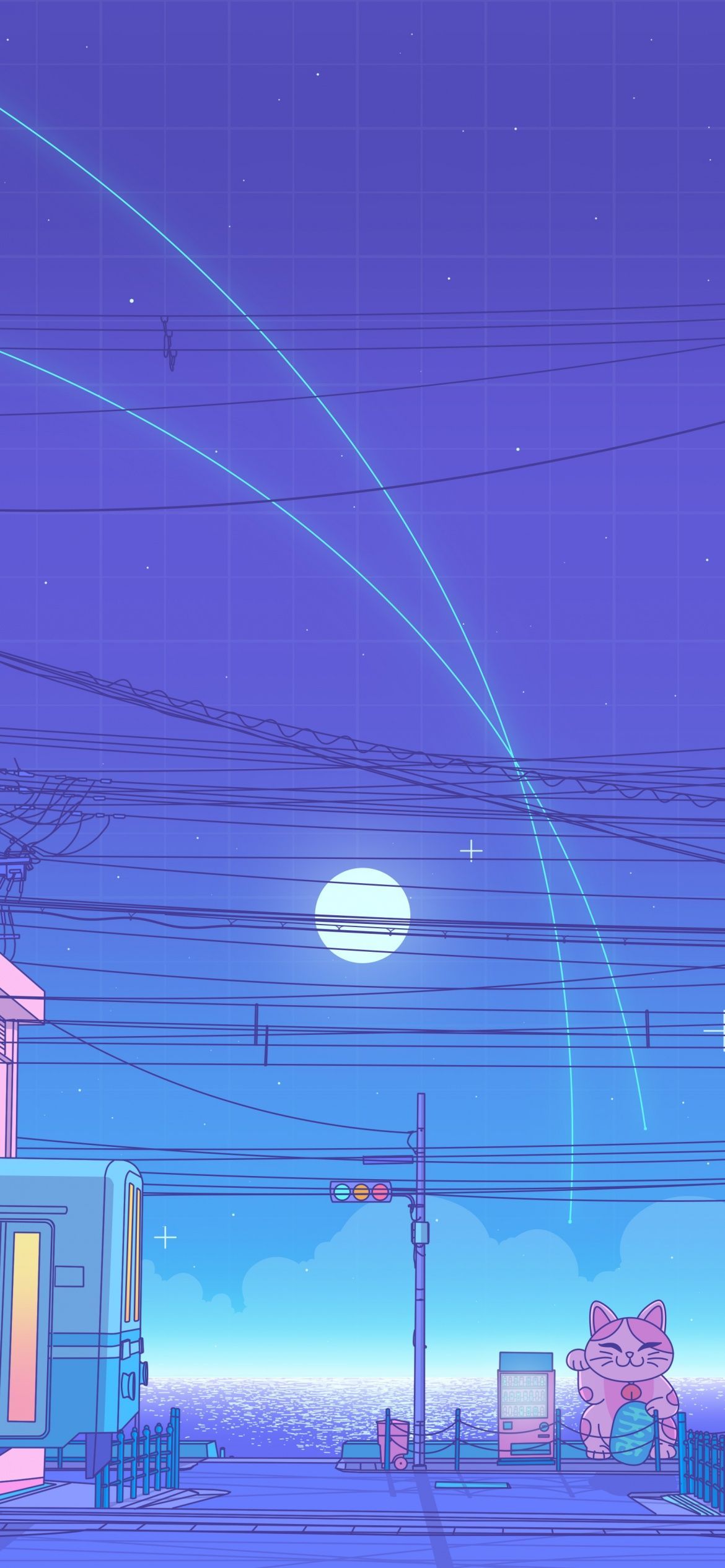 1170x2532 Lofi Wallpaper 4K, Japanese, Synthwave