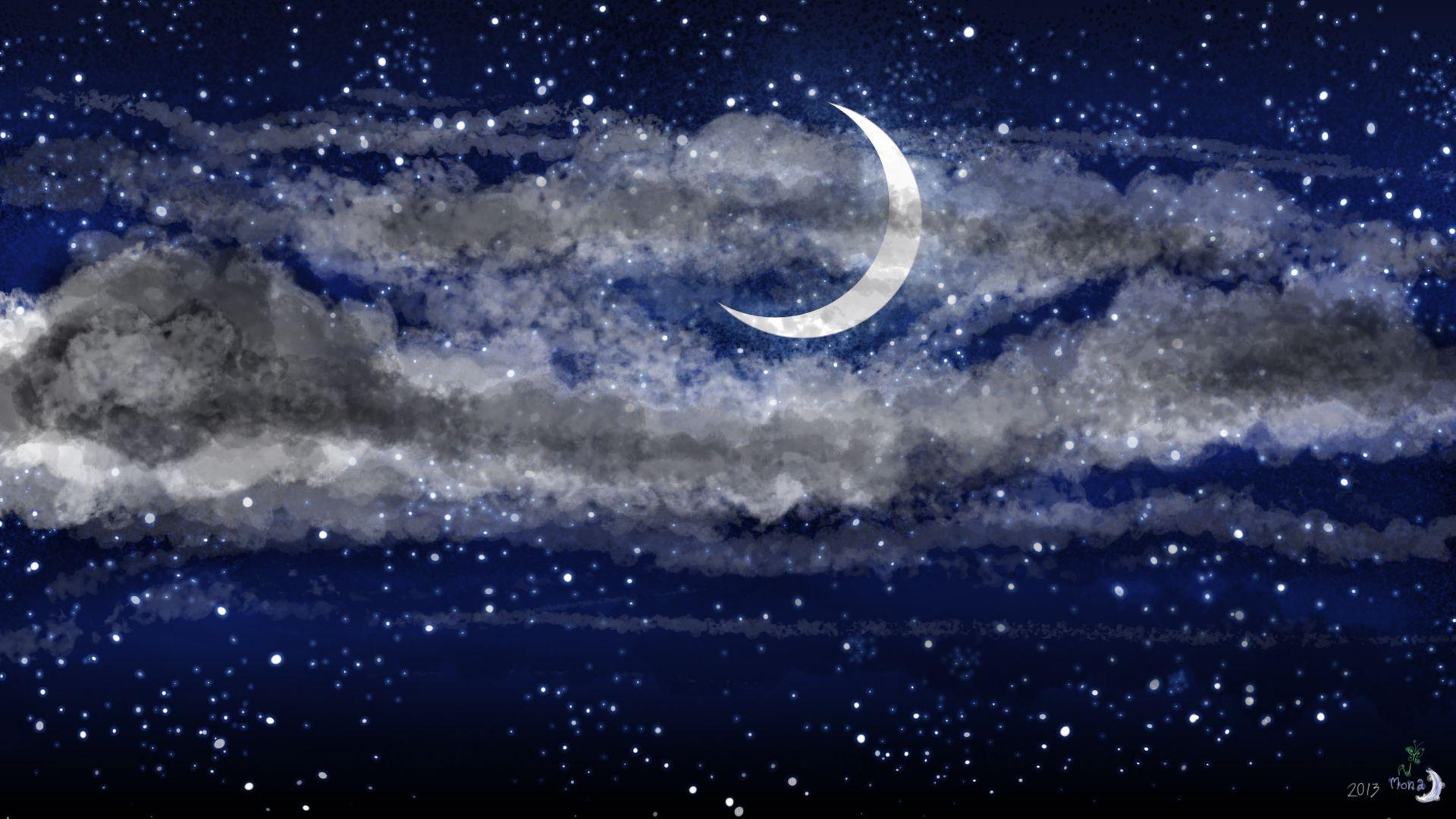 1920x1080 Crescent Moon wallpaperx1080