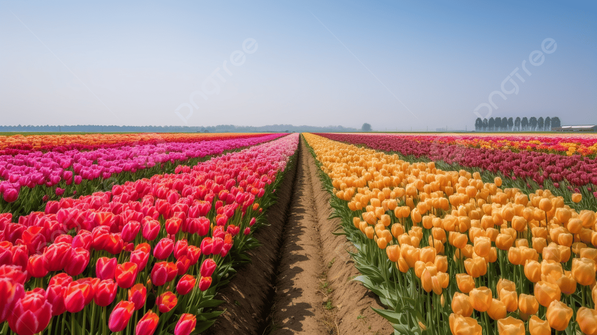 1200x673 Colorful Tulips In Dutch Background
