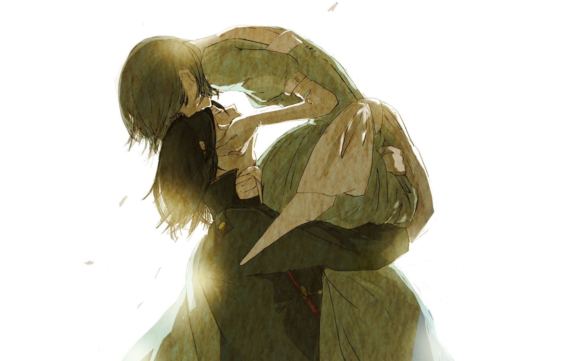 1920x1213 Wallpaper romance, anime, two, Howl's