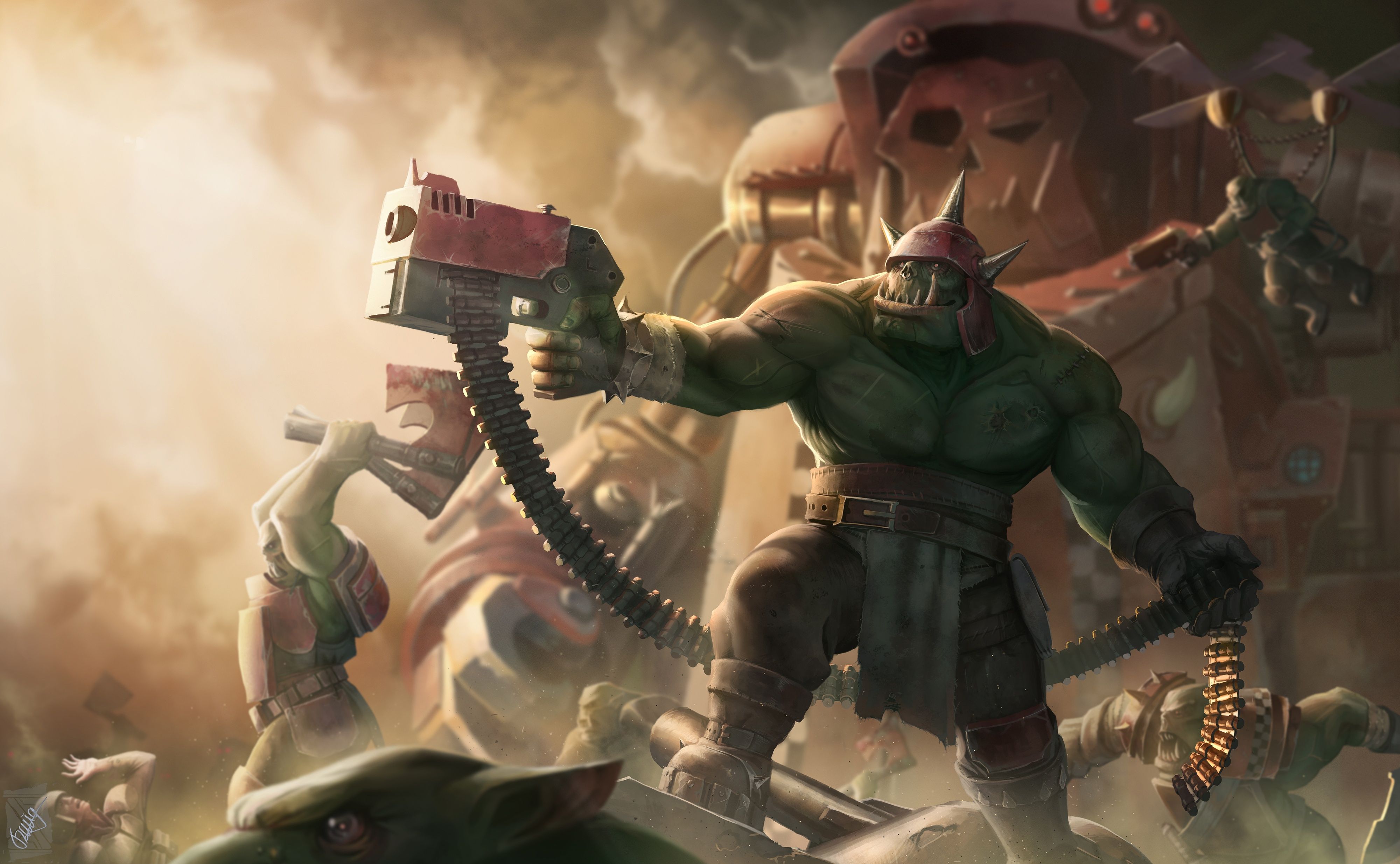 4000x2468 Weapon Warrior Video Game Warhammer 40k