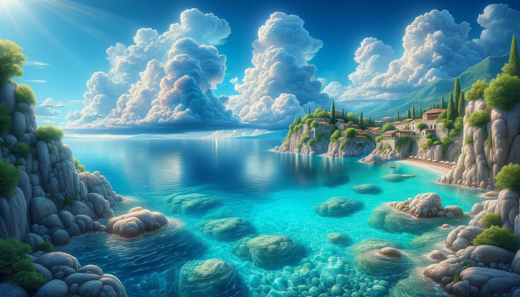 1792x1024 Coastal Scene with Turquoise Waters