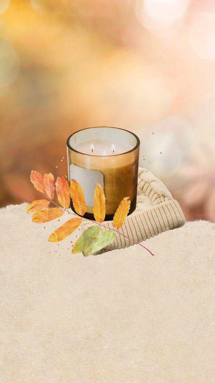 731x1300 Autumn scented candle png sticker