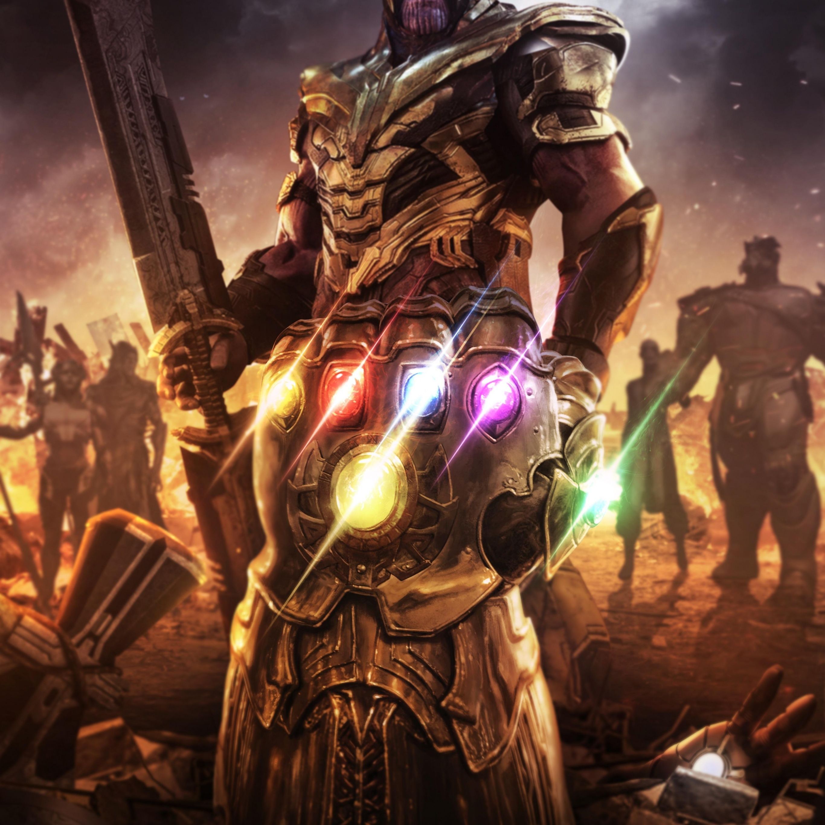2732x2732 Infinity Gauntlet Wallpaper 4K, Thanos