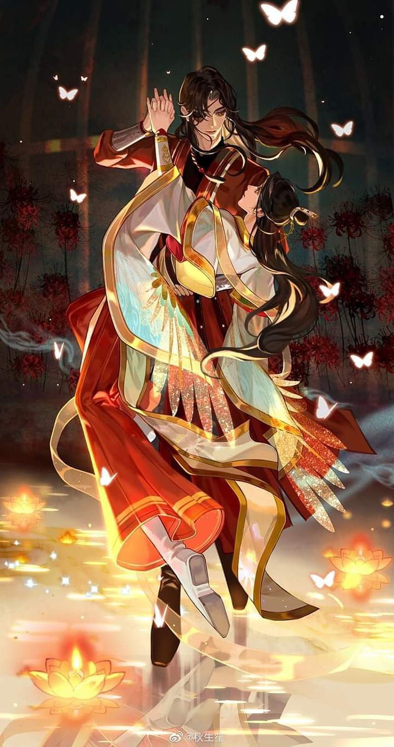 800x1518 _^, tgcf, chinese anime, hualian, tian guan ci fu, mxtx, xie lian, hua cheng, HD phone wallpaper