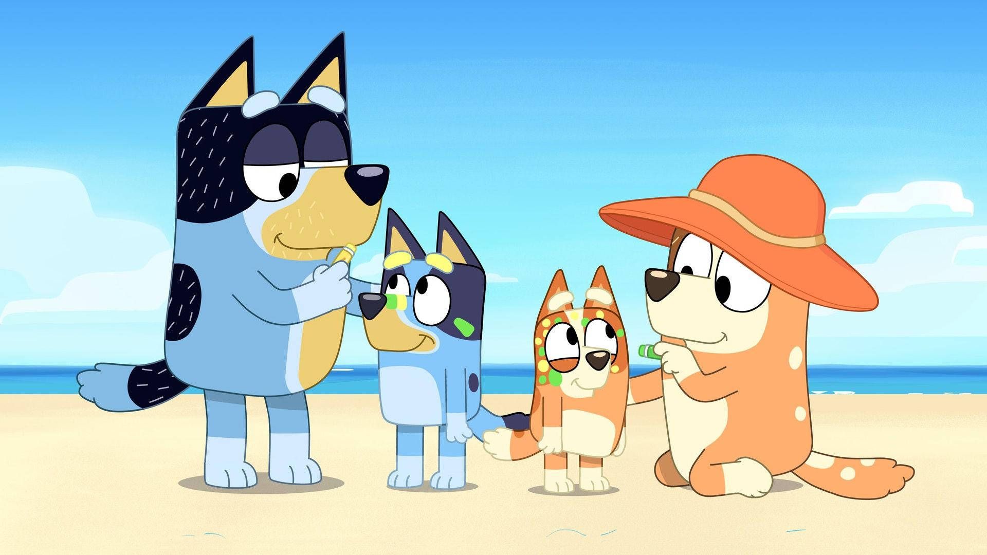 1920x1080 Download Bluey And Bingo With Sunscreen