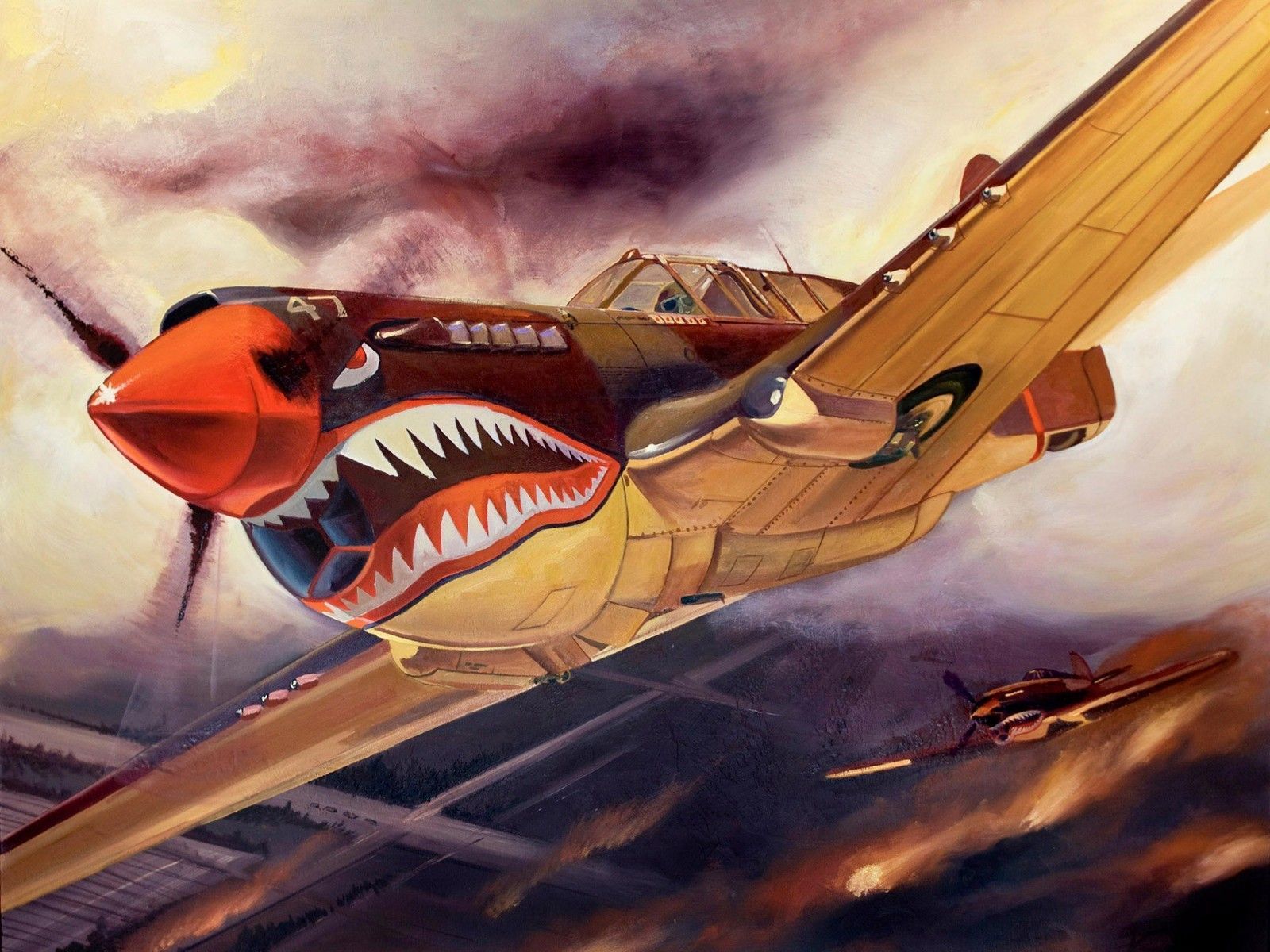 1600x1200 Download Aircraft Military Curtiss P 40