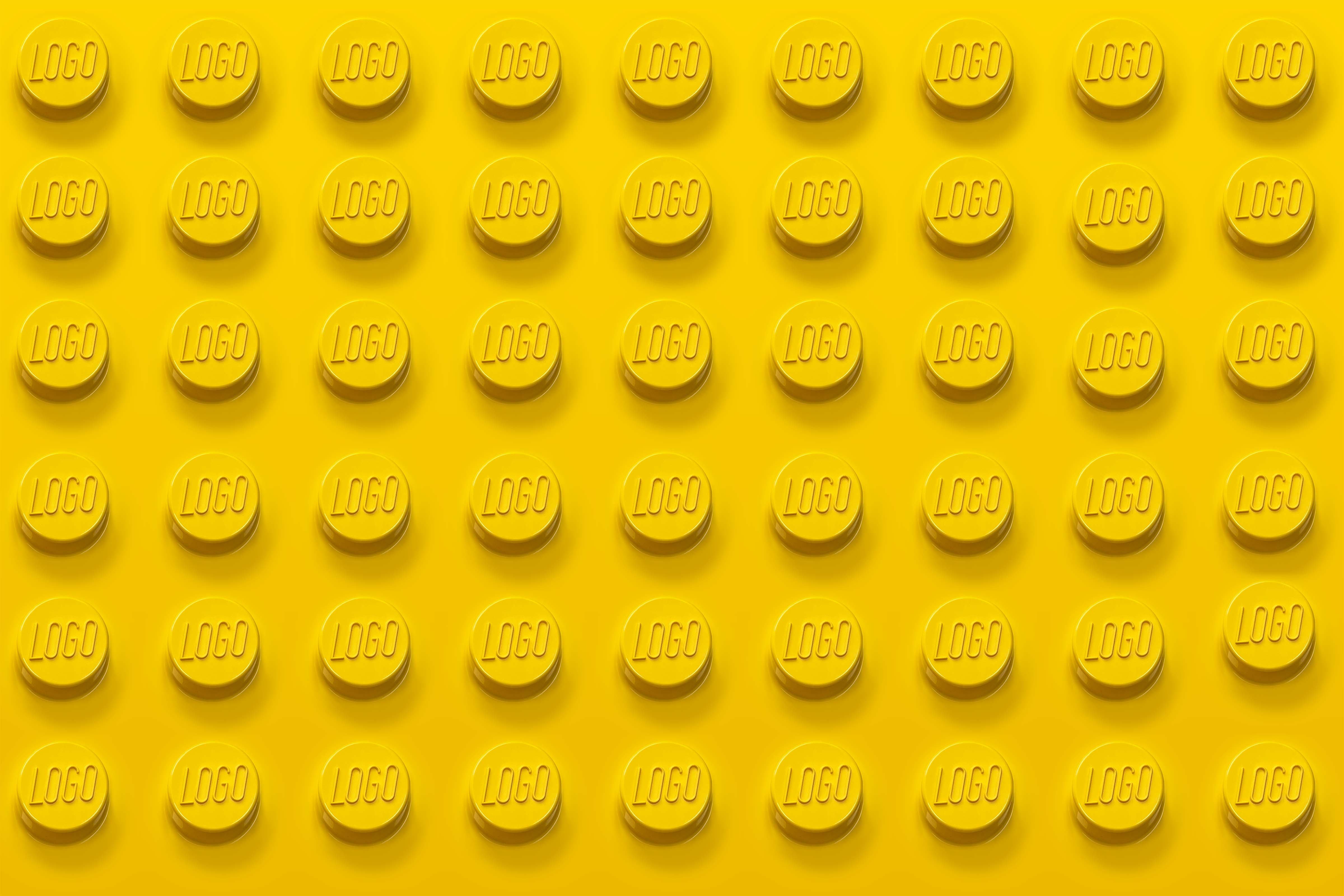 4800x3200 Yelllow bricks toy logo repetition