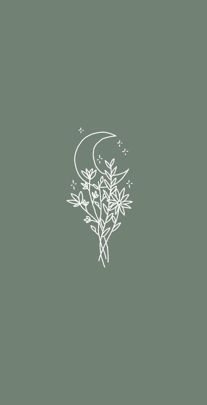 720x1410 Moon and Flower Wallpaper