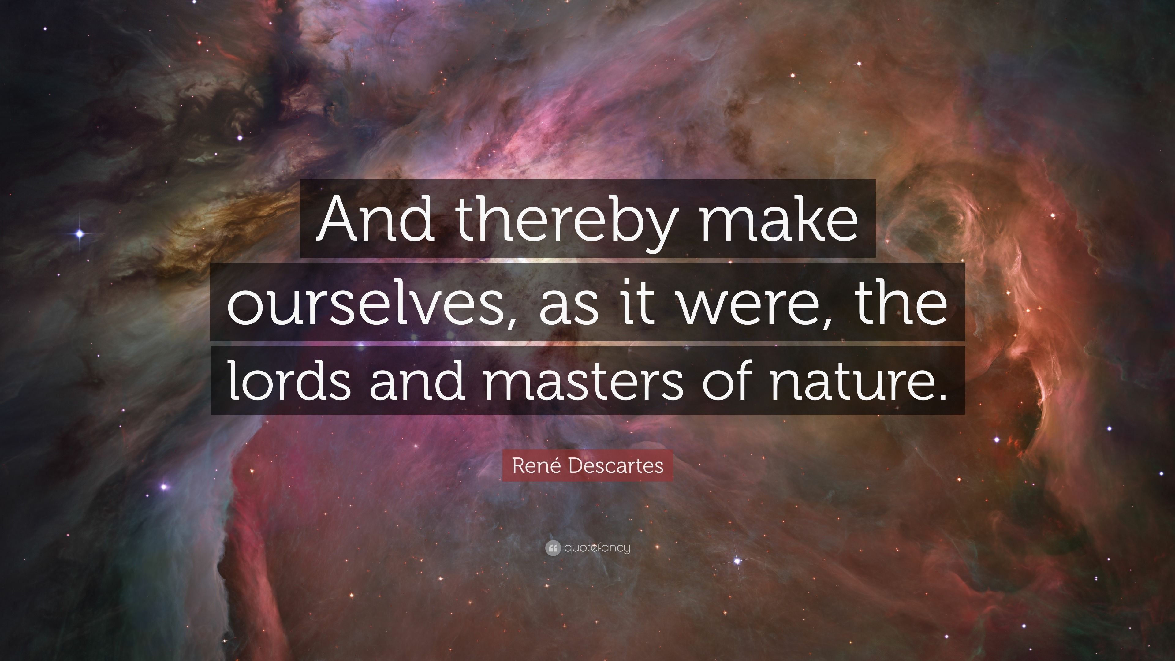 3840x2160 René Descartes Quote: “And thereby make