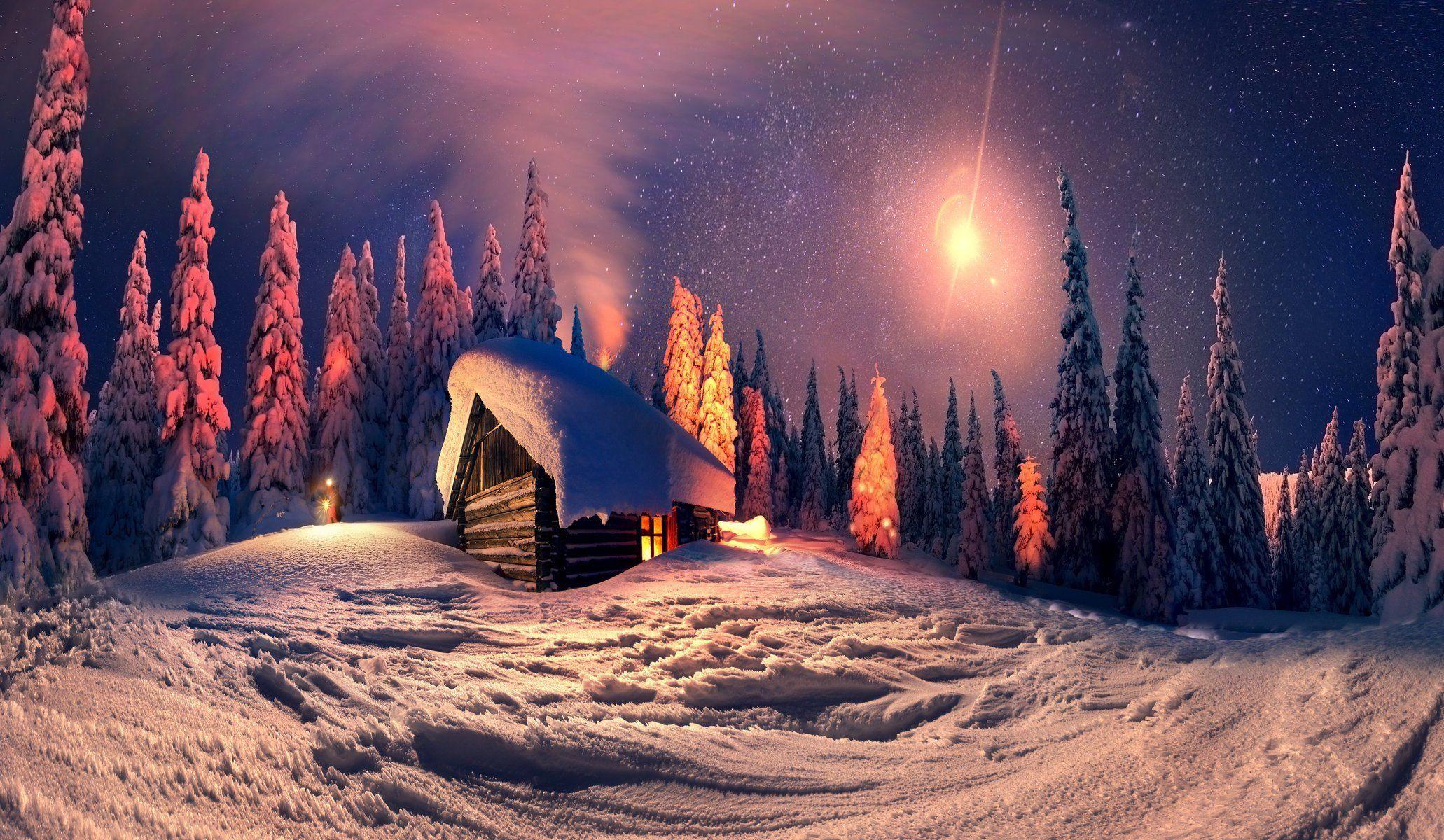 2062x1200 winter new year wallpaper nature night winter snow
