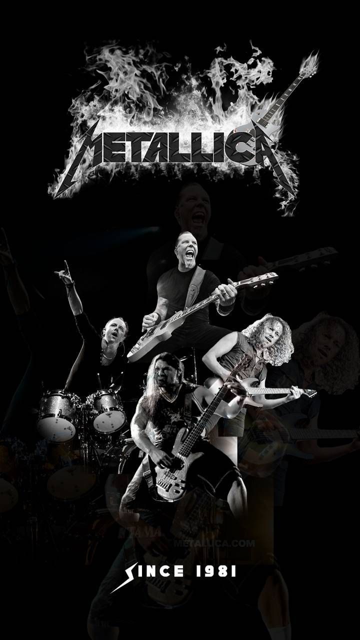 720x1280 Metallica BW wallpaper