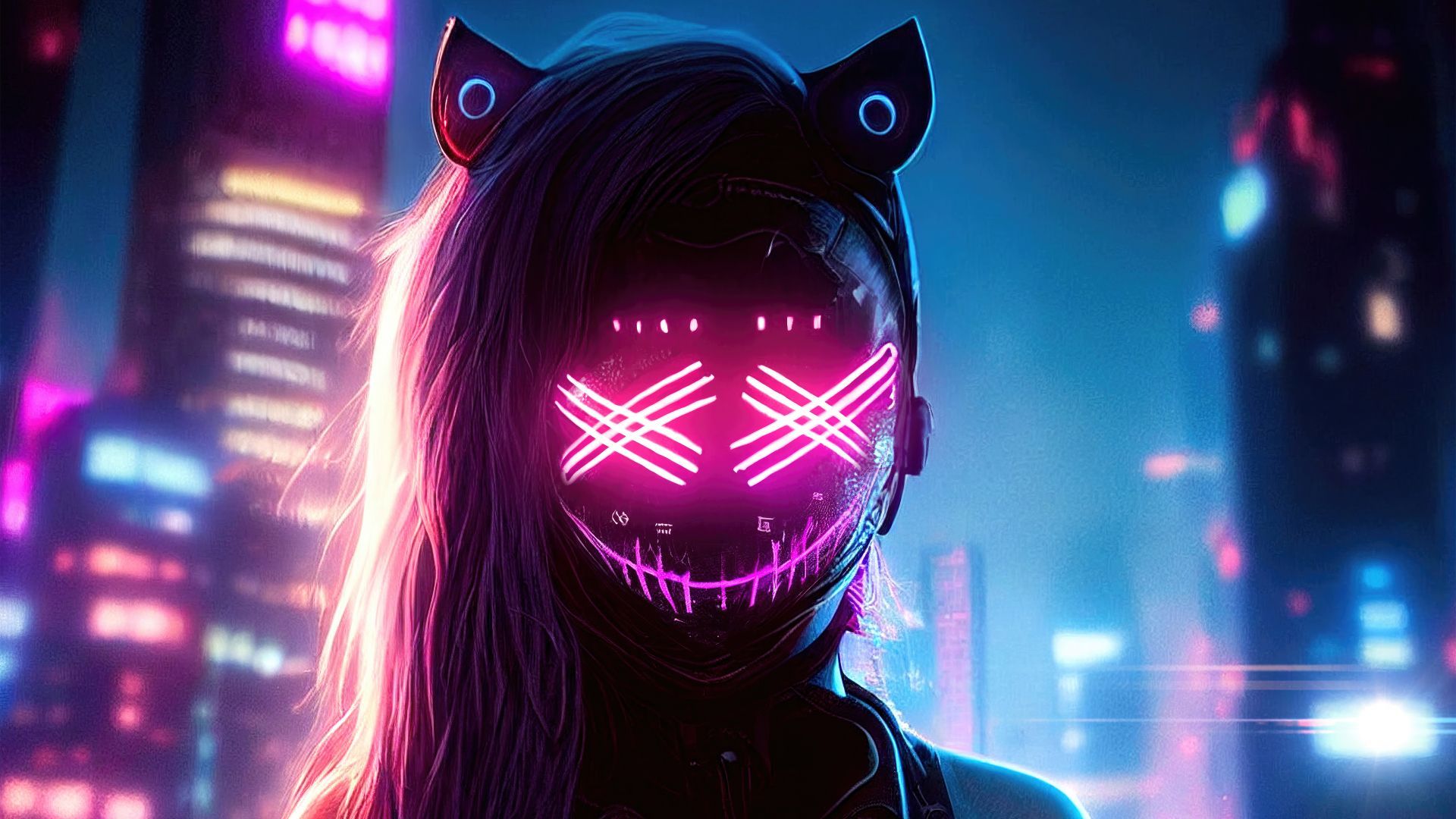 1920x1080 wallpaper 1920x1080 cat warrior mask