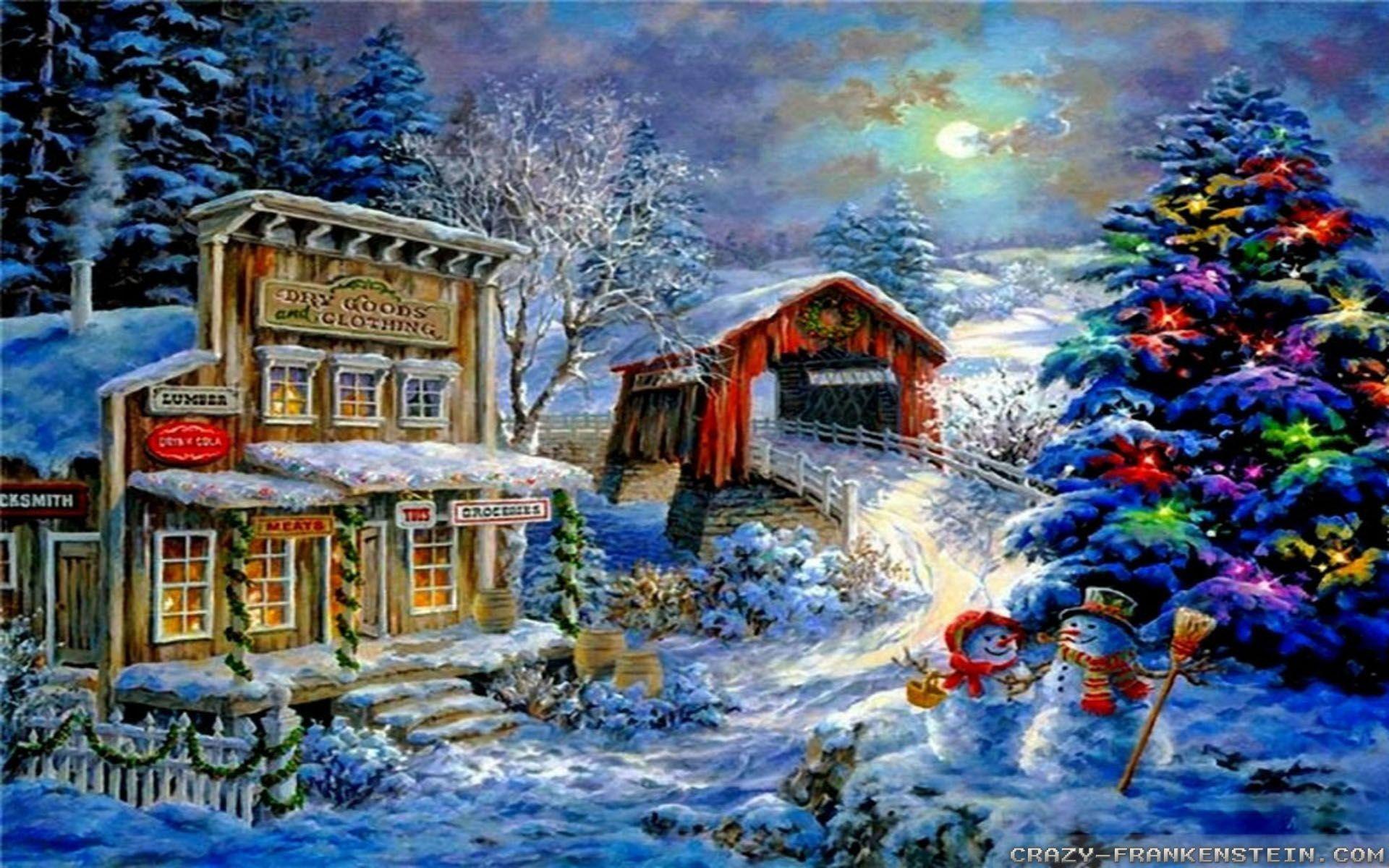 christmas snow scenery pictures