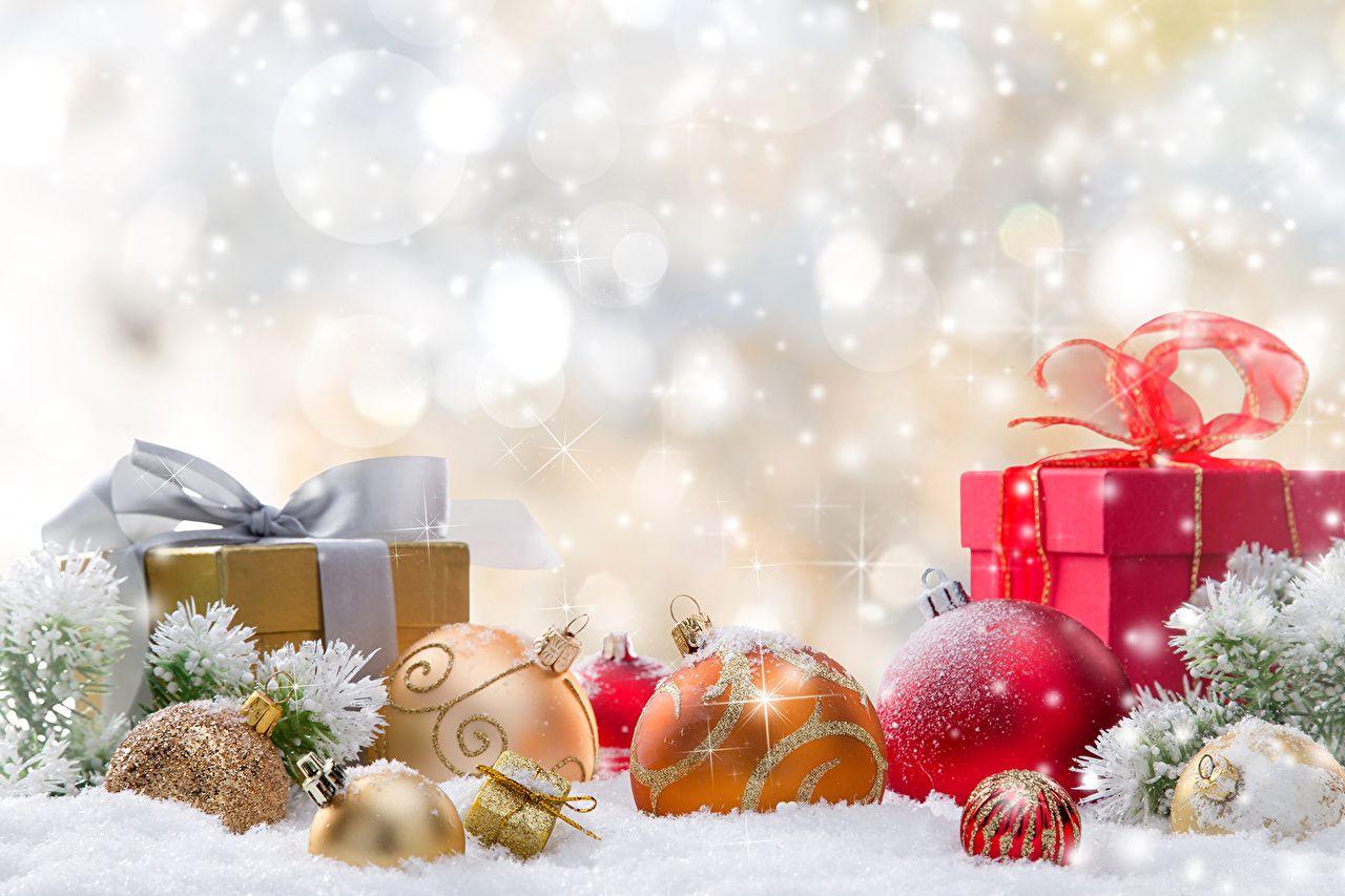 1280x853 New Year Snow Wallpaper